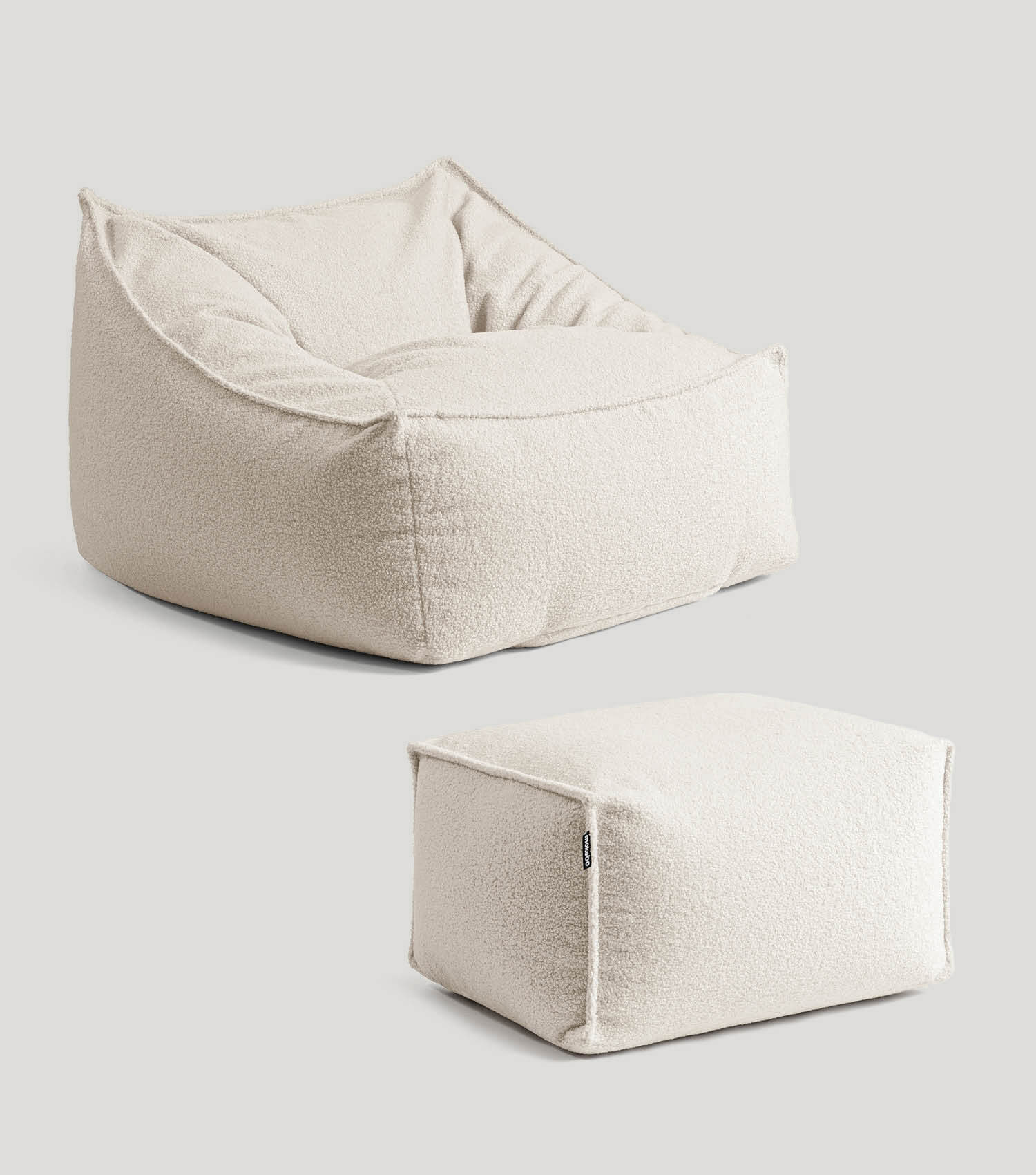 'Snug' Bouclé Sitzsack Armlehnensessel Lesesessel