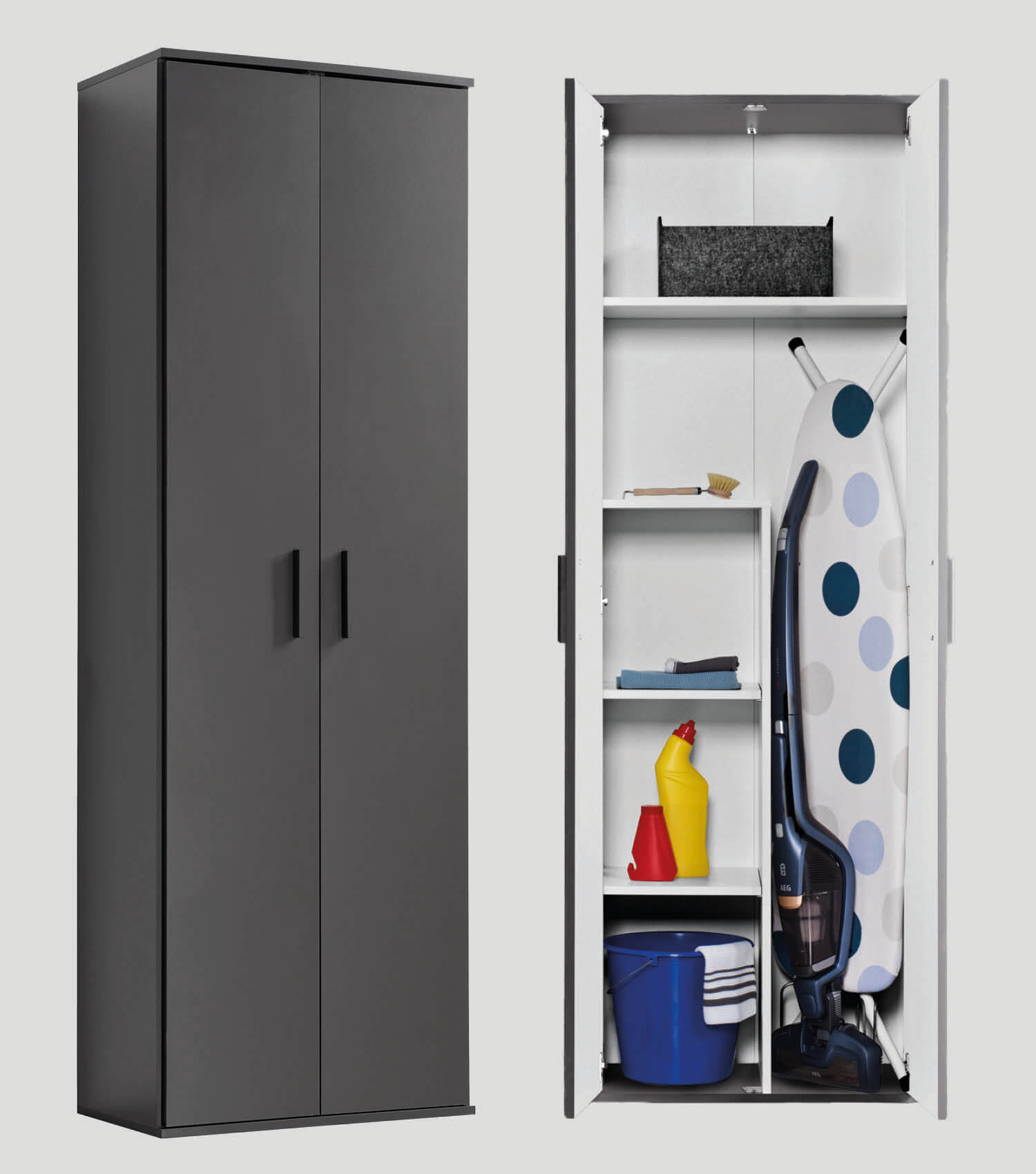 Besenschrank schmal Putzschrank Schrank Allzweckschrank Flurschrank Küchenschrank