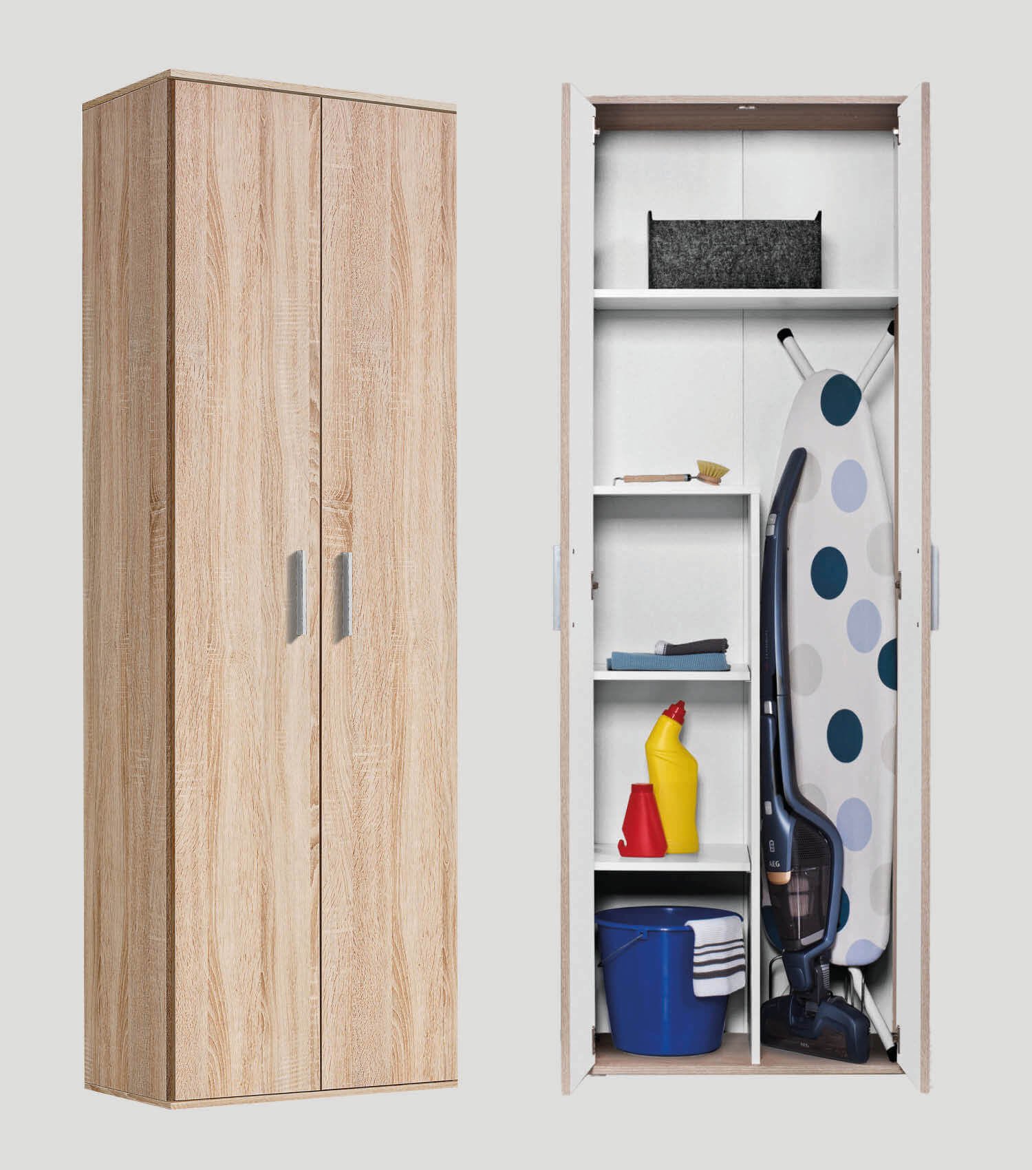 Besenschrank schmal Putzschrank Schrank Allzweckschrank Flurschrank Küchenschrank