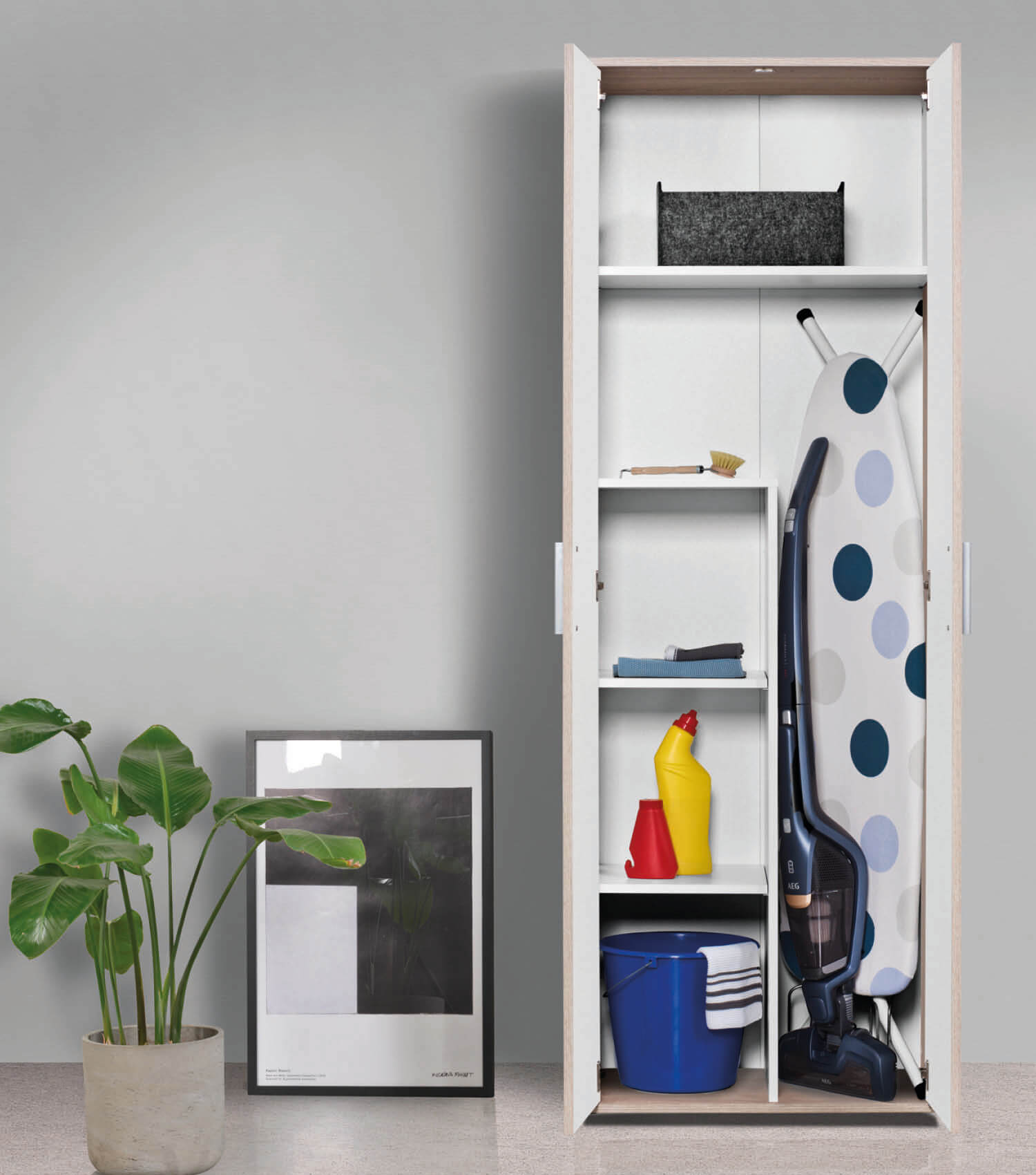 Besenschrank schmal Putzschrank Schrank Allzweckschrank Flurschrank Küchenschrank