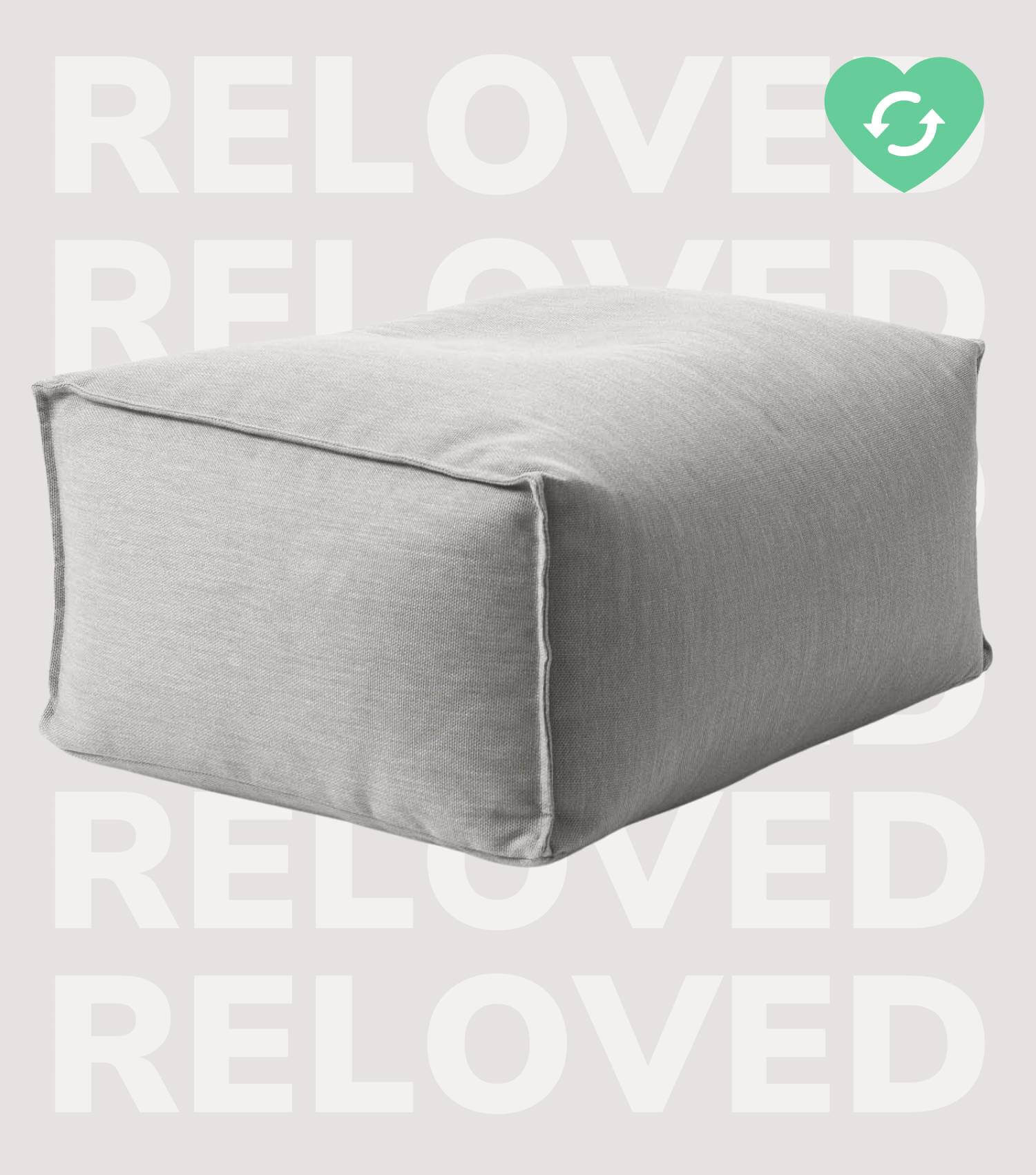 Outdoor Pouf Hocker Sitzkissen Bodenkissen 'Der Ruhepouf' Fußhocker eckig