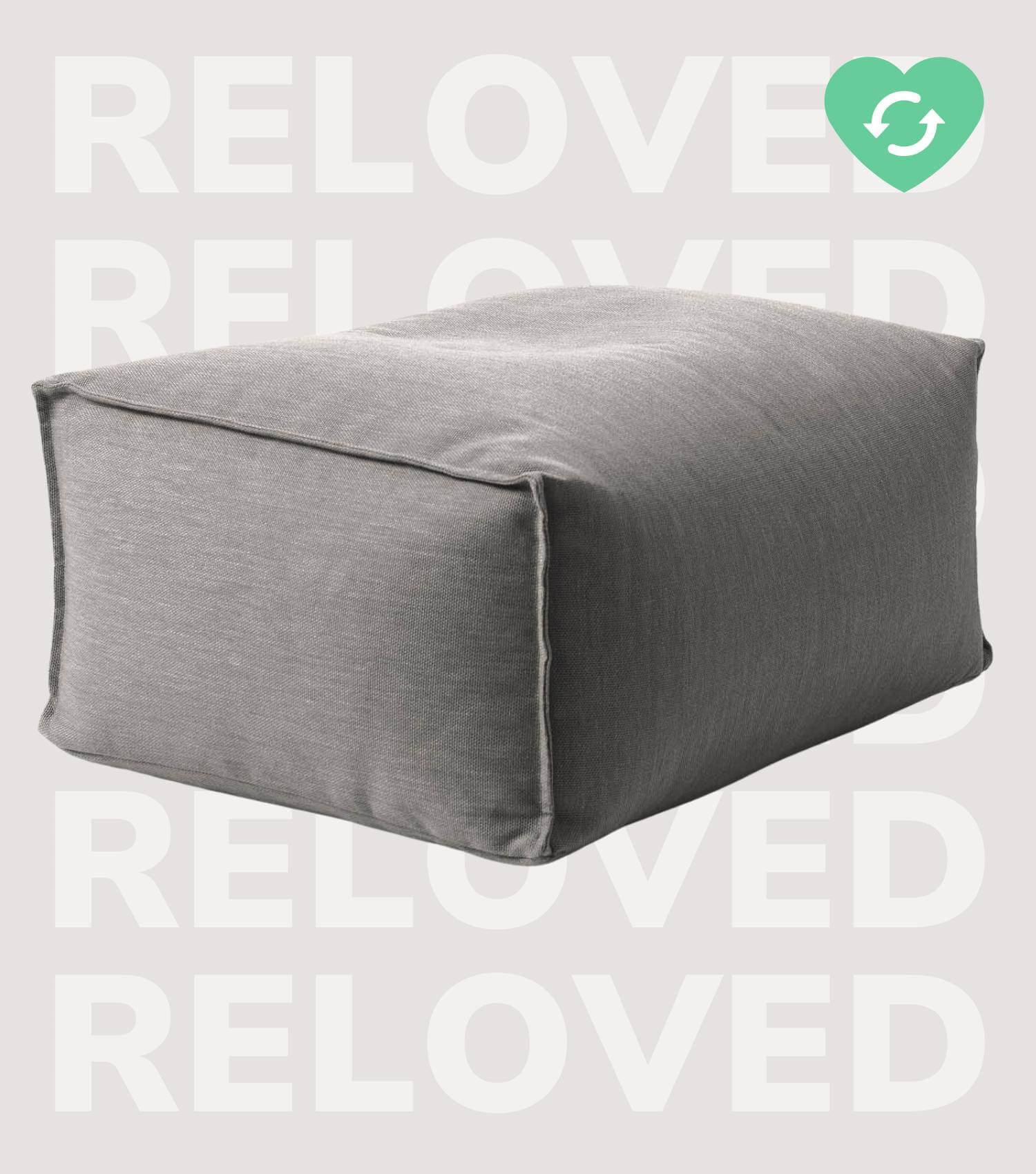 Outdoor Pouf Hocker Sitzkissen Bodenkissen 'Der Ruhepouf' Fußhocker eckig