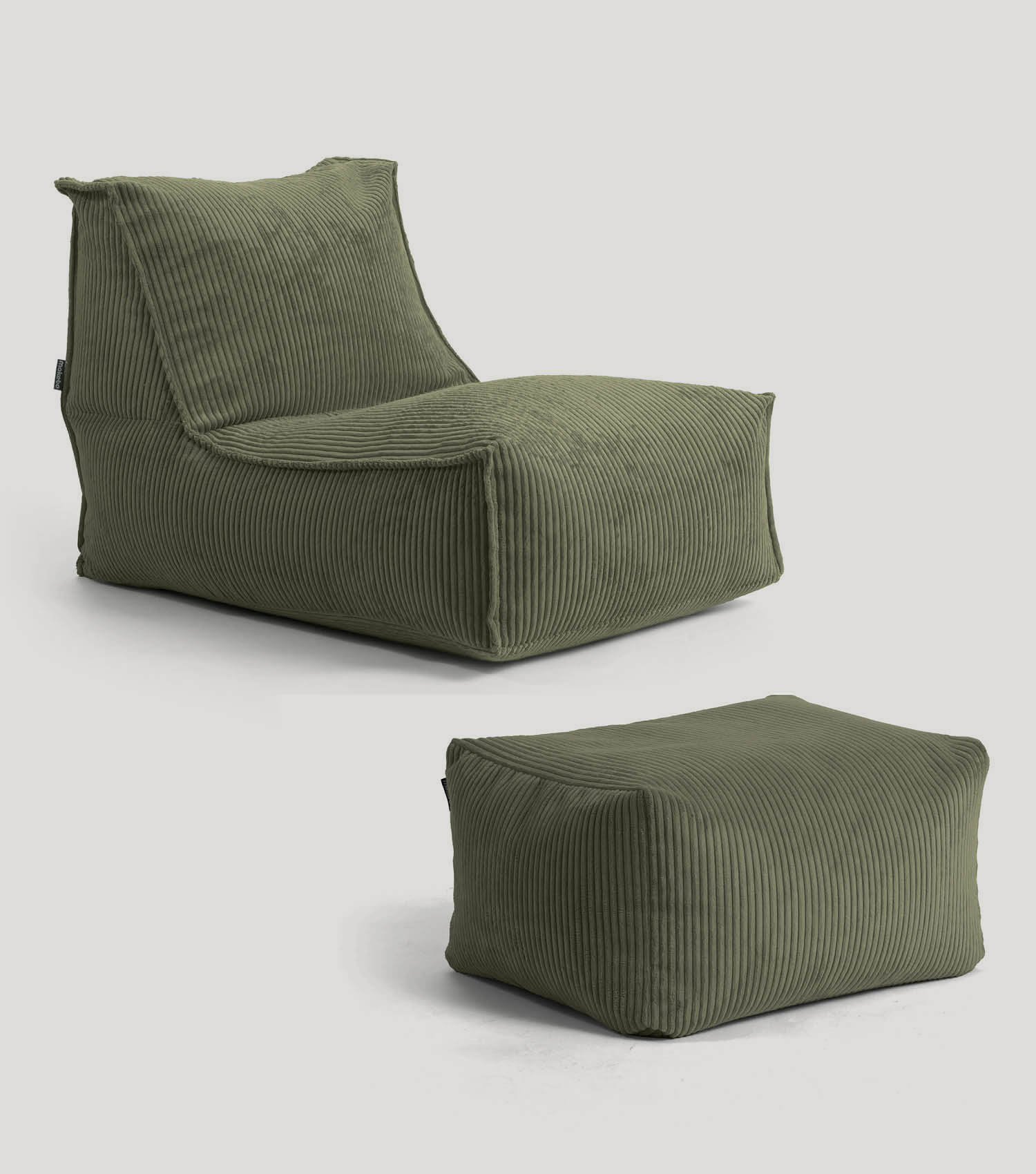 Sitzsack XXL + Pouf für Kinder & Erwachsene mit Füllung 'Der Gelassene'