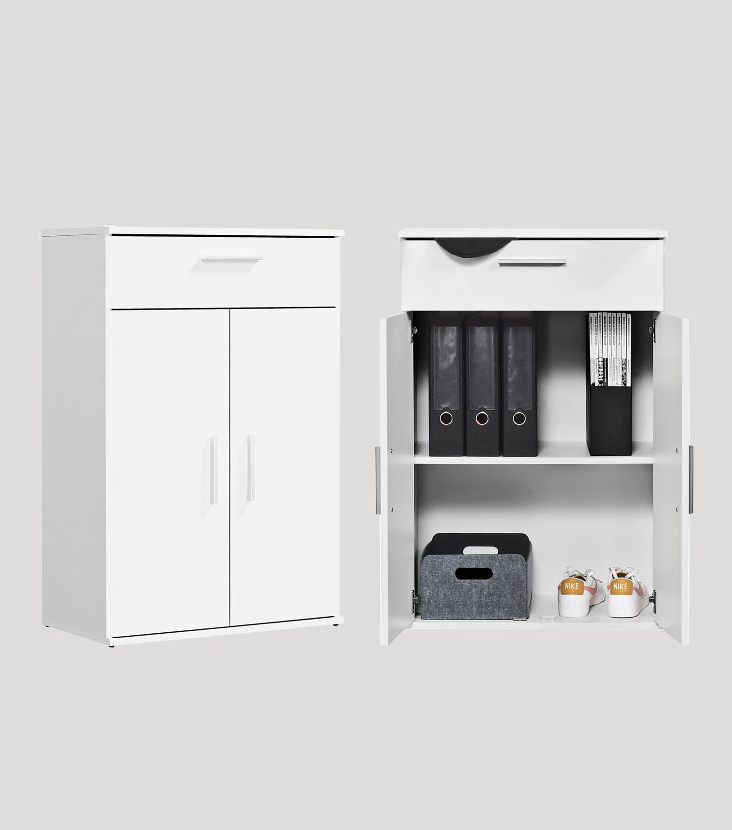 Mehrzweckschrank + Schubladen 'Der Praktische' Aktenschrank Schuhschrank#sku_MS4.2w-ms