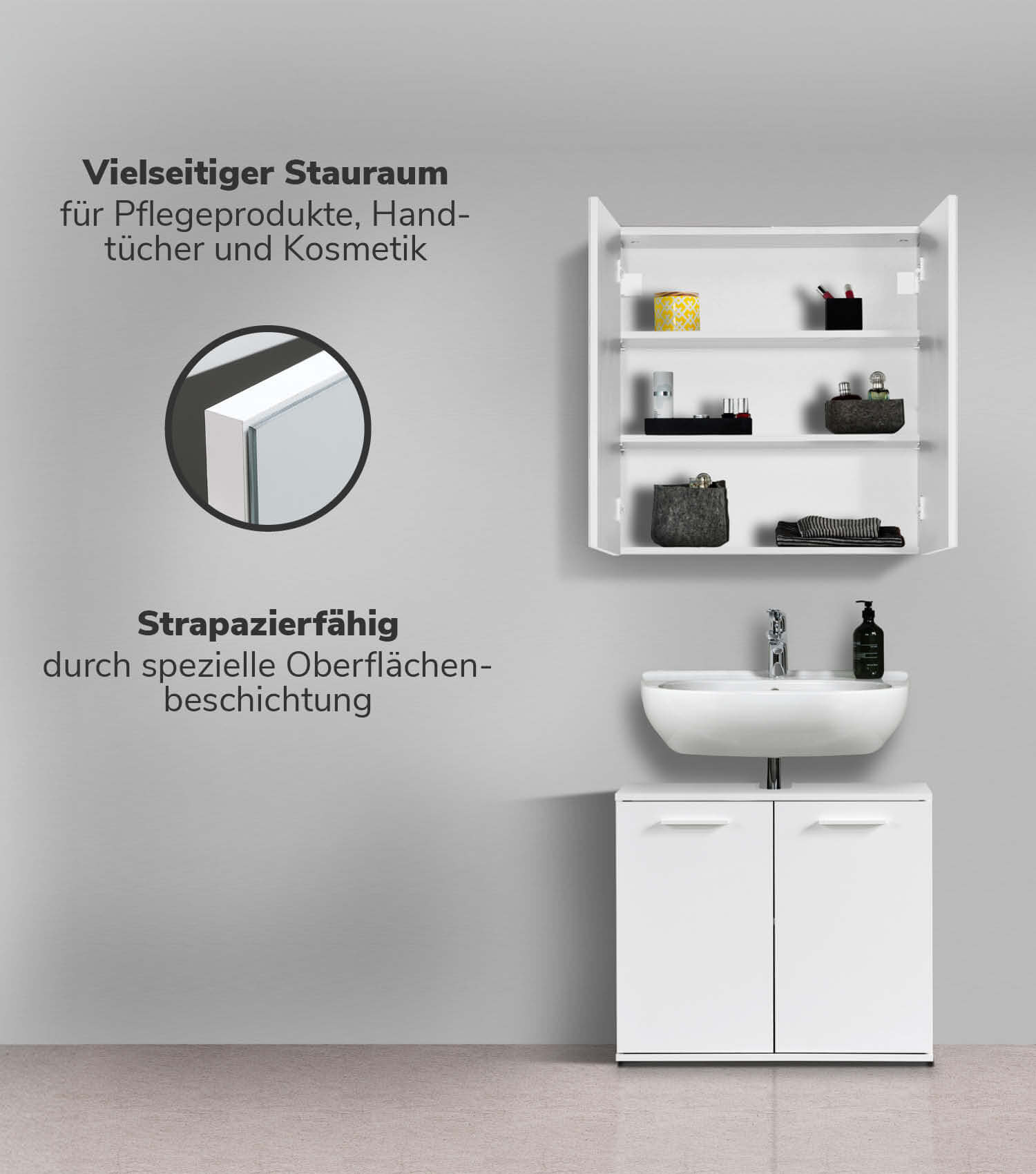 Bad-Spiegelschrank Speigelschrank Badschrank Hängeschrank Wandschrank