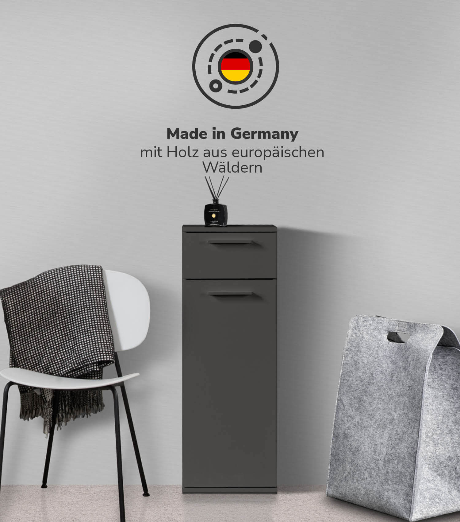 Bad-Beistellschrank Badschrank Badezimmerschrank Beistellschrank Badregal