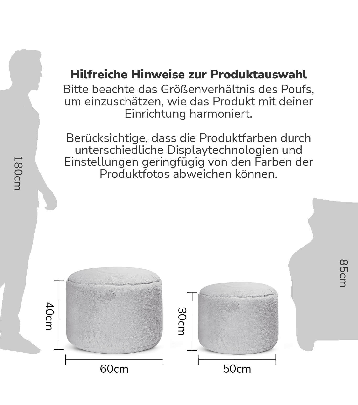 Pouf Hocker Sitzhocker Fußhocker Beistelltisch Sitzpouf Puff Sitzwürfel