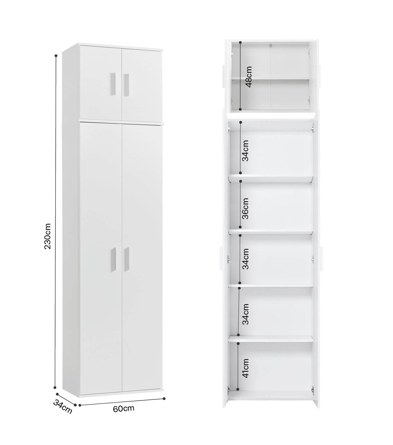 Mehrzweckschrank Hochschrank Schuhschrank Allzweckschrank Flurschrank