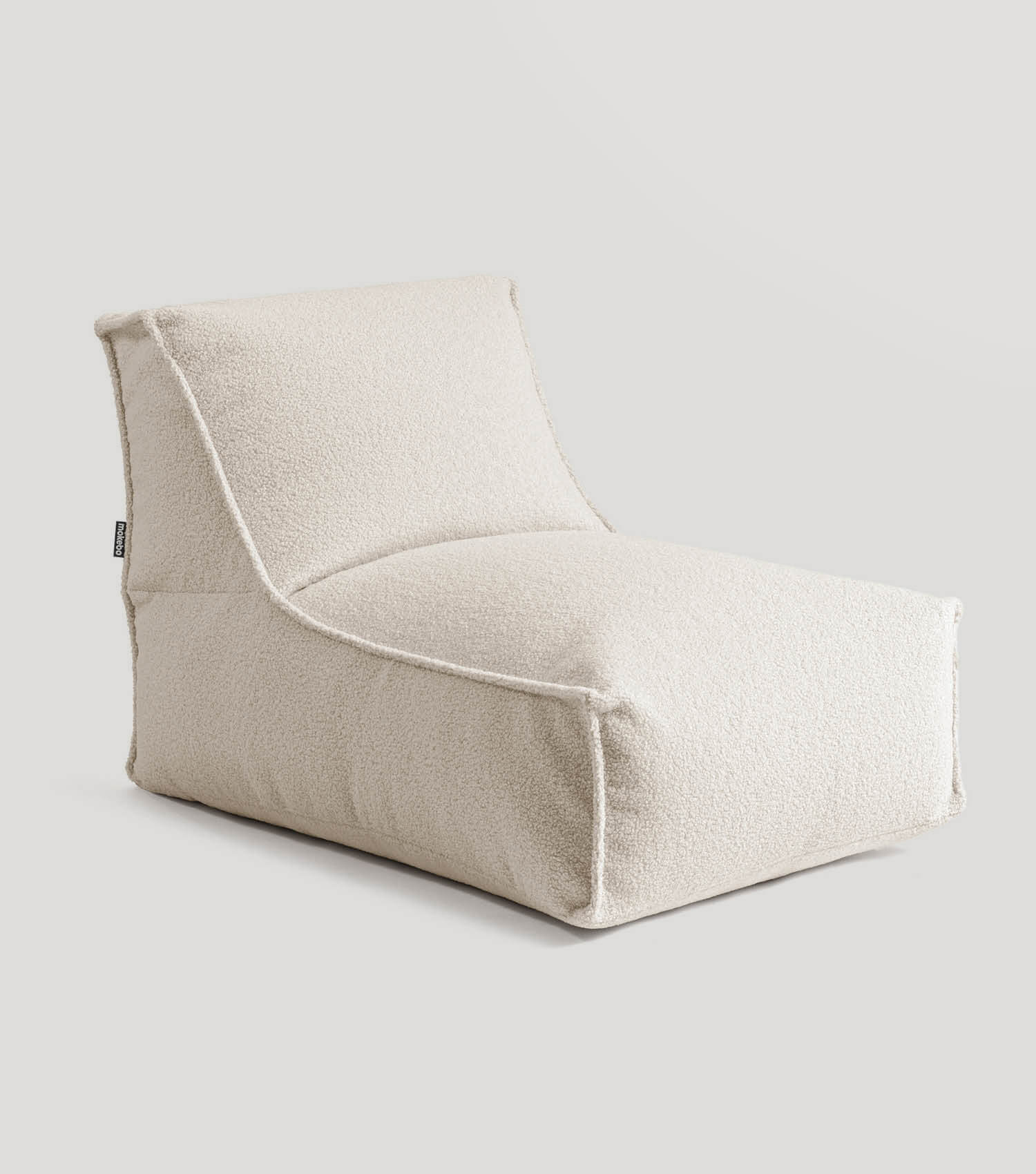 mokebo® 'Doze' Bouclé Sitzsack Bean Bag Relaxsessel Lesesessel#sku_BB2.1Felis-080natur