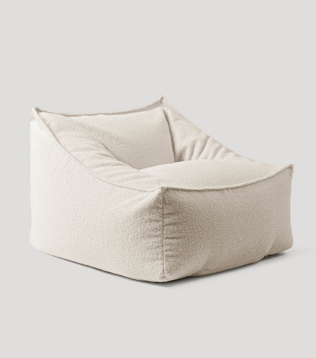 'Snug' Bouclé zitzak leunstoel leesstoel#sku_BB8.1Felis-080natur