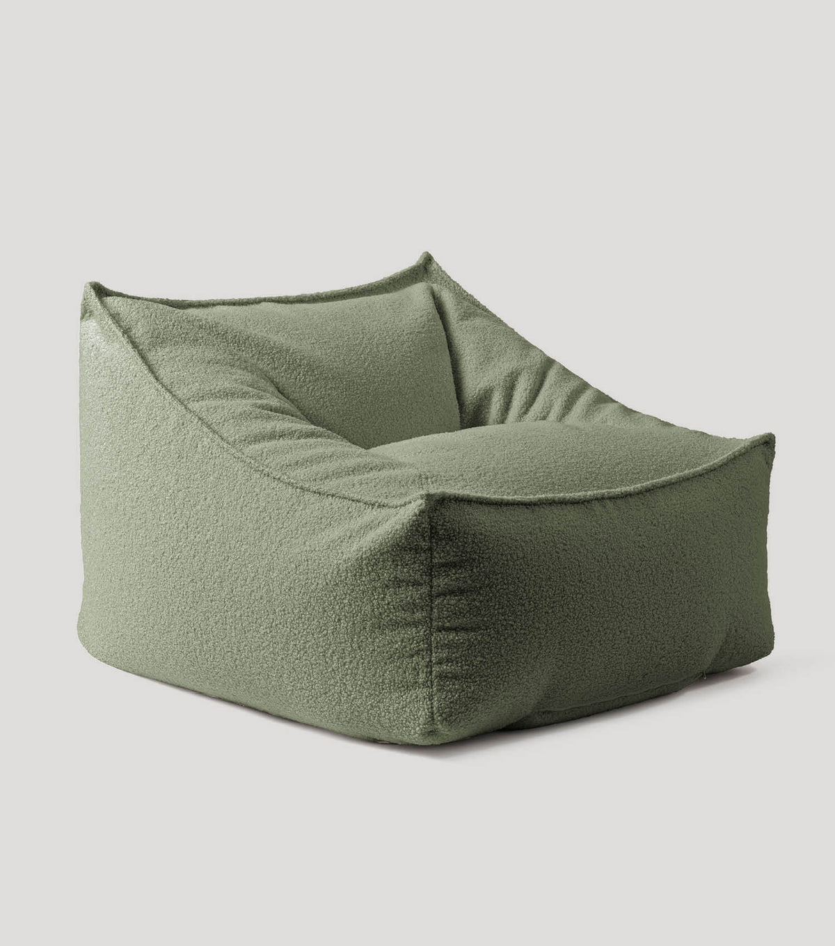 'Snug' Bouclé zitzak leunstoel leesstoel#sku_BB8.1Felis-090dgruen