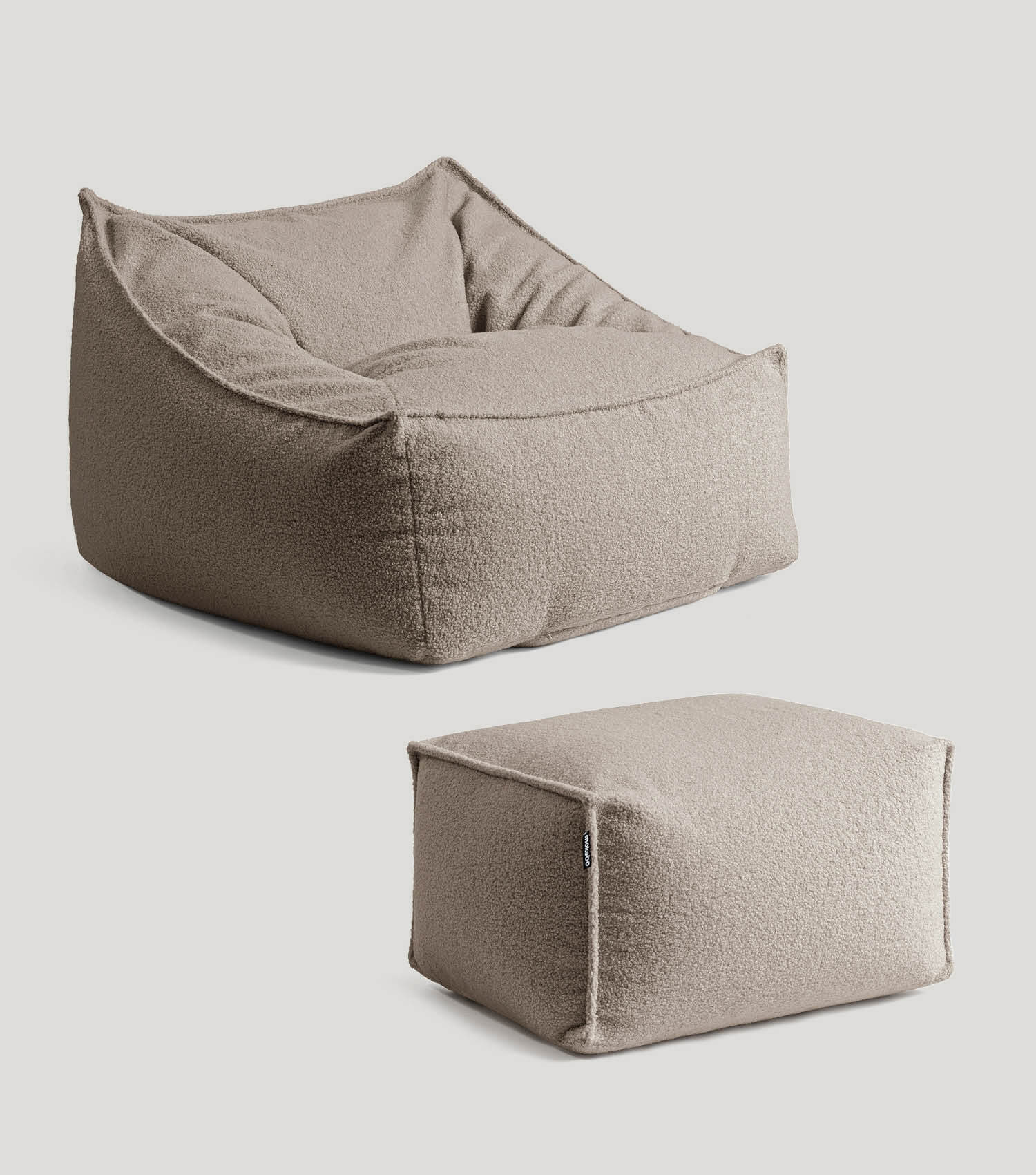 'Snug' Bouclé Sitzsack Armlehnensessel Lesesessel