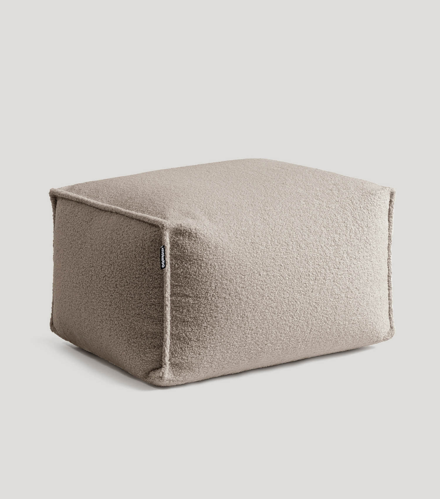 mokebo® 'Block' Bouclé Pouf Hocker Sitzhocker Bodenkissen#sku_PF2Felis-076sand
