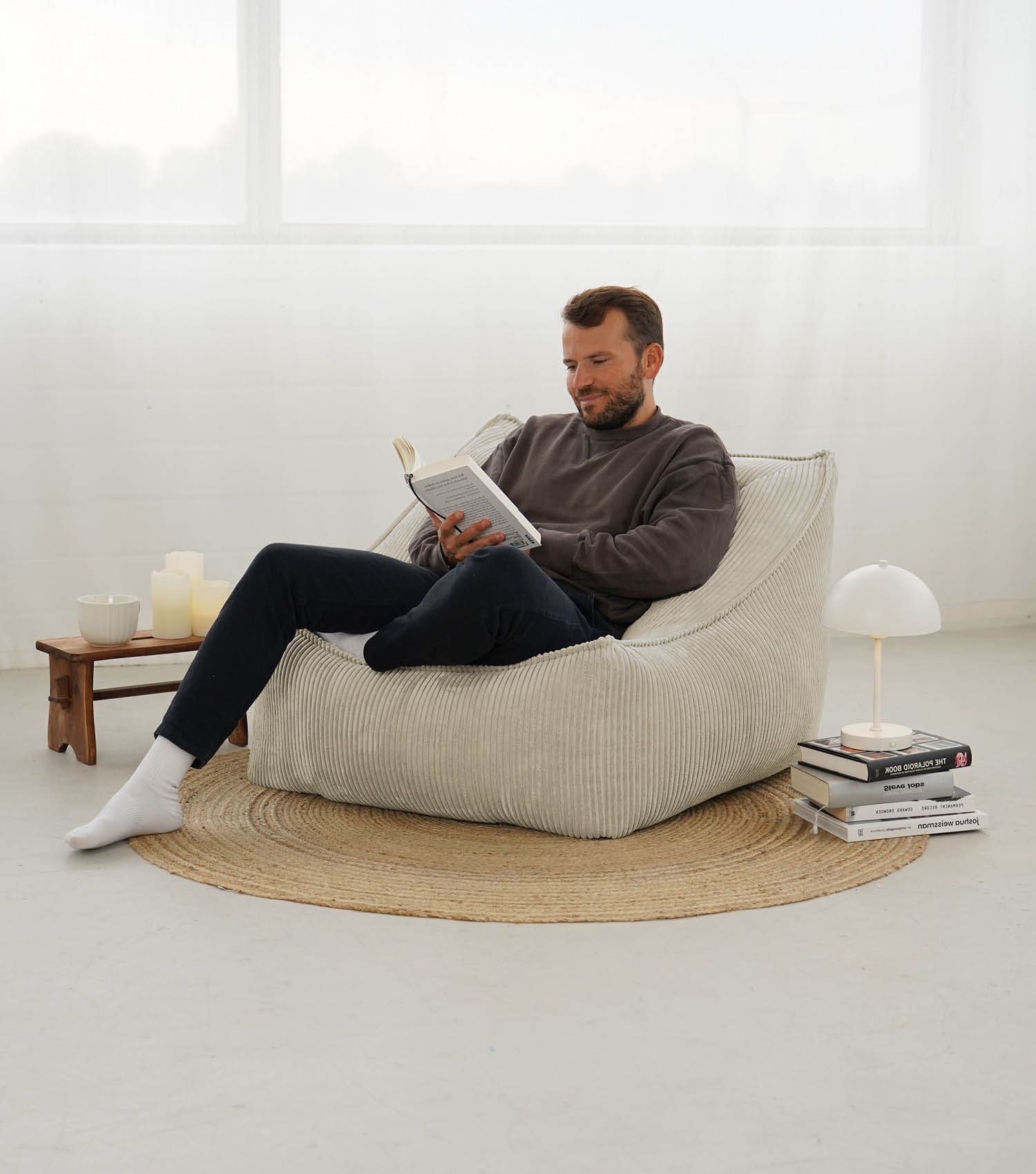 Cord Sessel Lesesessel XXL Sitzsack Sitzsack Cord Bean Bag Armlehnen