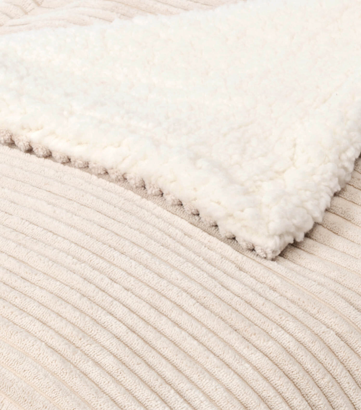 Ribstof plaid bankdeken fleecedeken knuffeldeken sprei