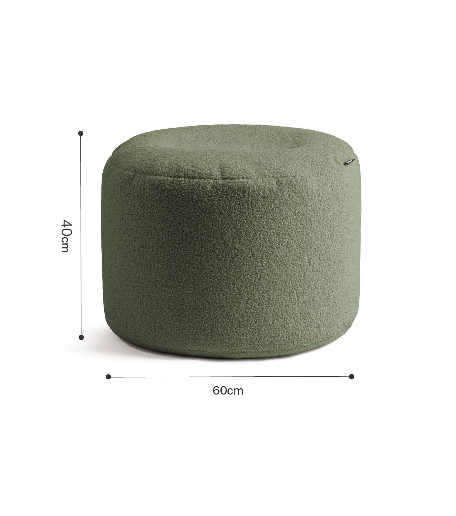 mokebo® 'Mochi' Bouclé Pouf Sitzhocker Fußhocker Beistelltisch