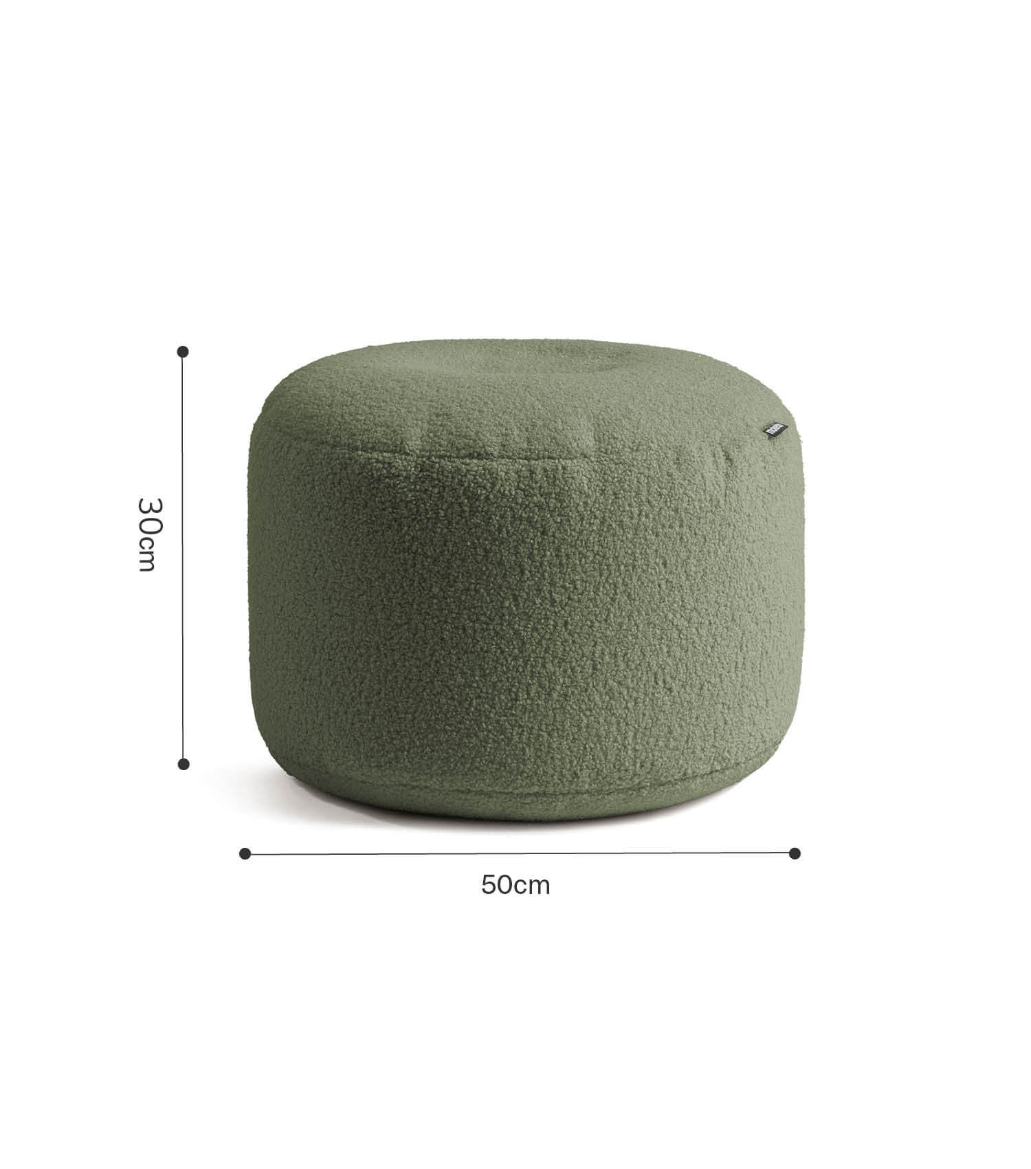 mokebo® 'Mochi' Bouclé Pouf Sitzhocker Fußhocker Beistelltisch