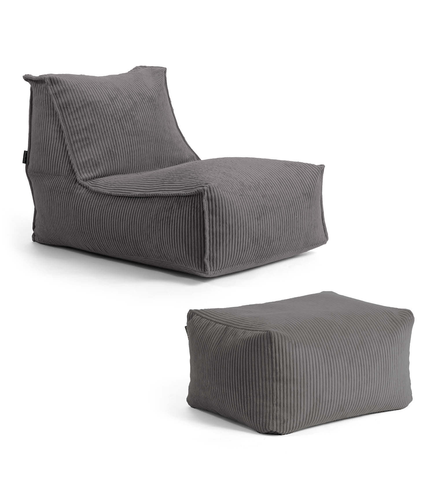 Sitzsack XXL + Pouf für Kinder & Erwachsene mit Füllung 'Der Gelassene'