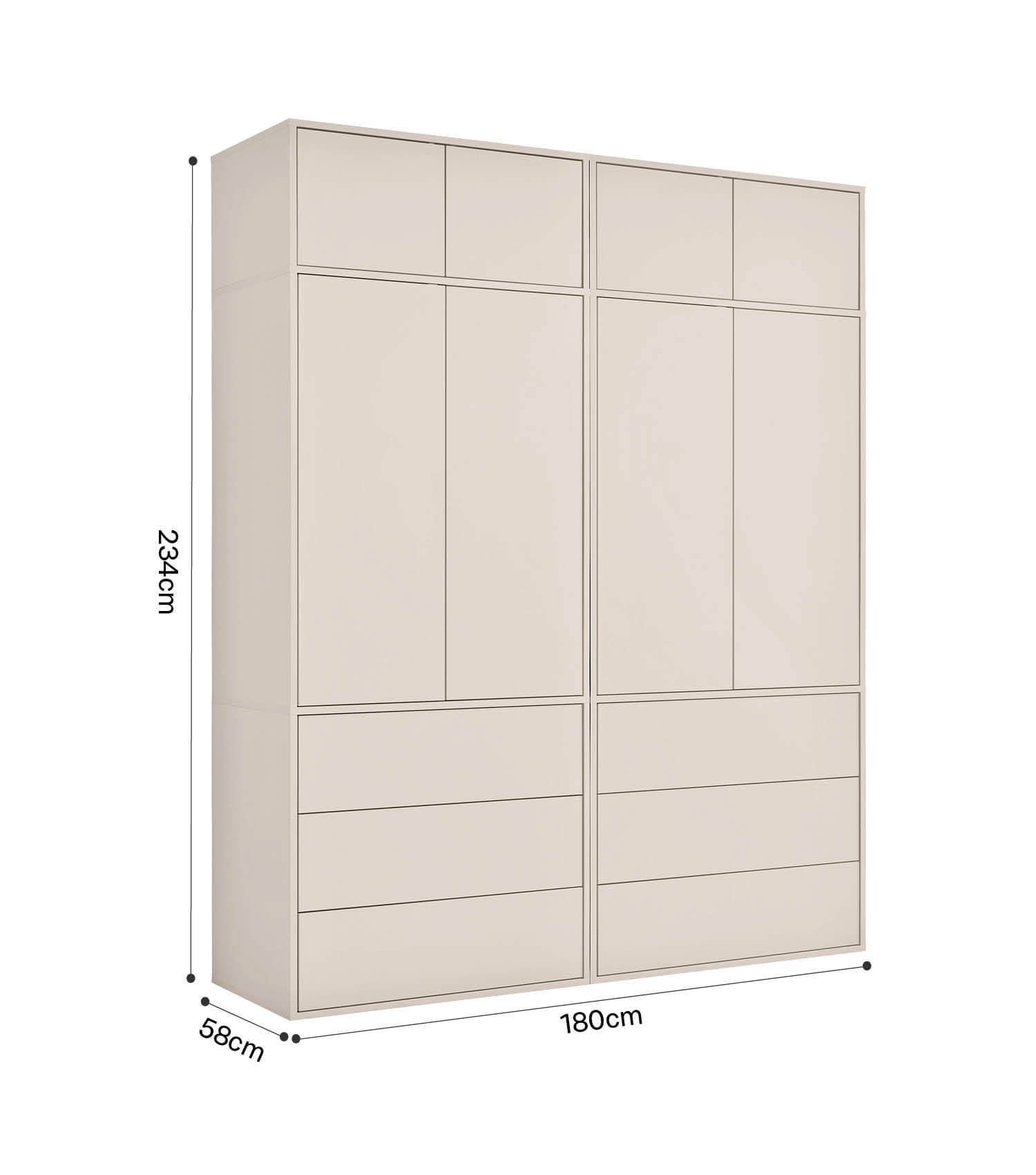 Kleiderschrank 'Robe' Schlafzimmerschrank Garderobe Flurschrank