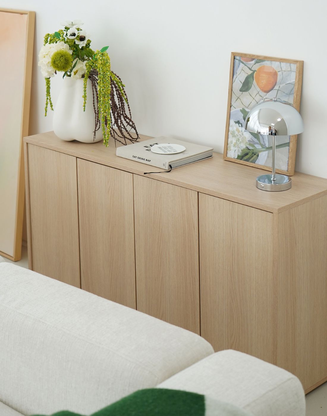 Dressoir met 4 deuren in licht eiken