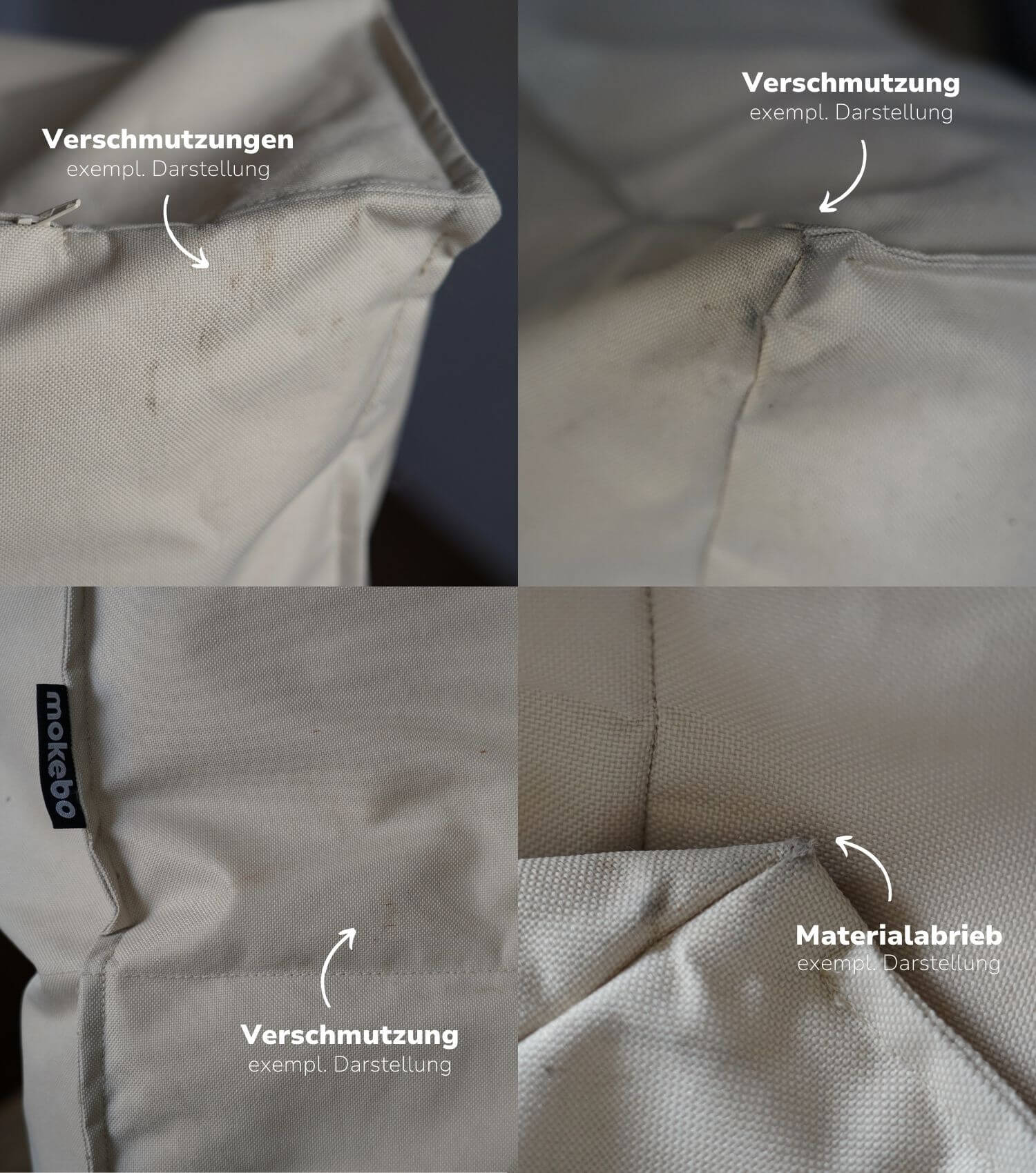 Outdoor Pouf Hocker Sitzkissen Bodenkissen 'Der Ruhepouf' Fußhocker eckig