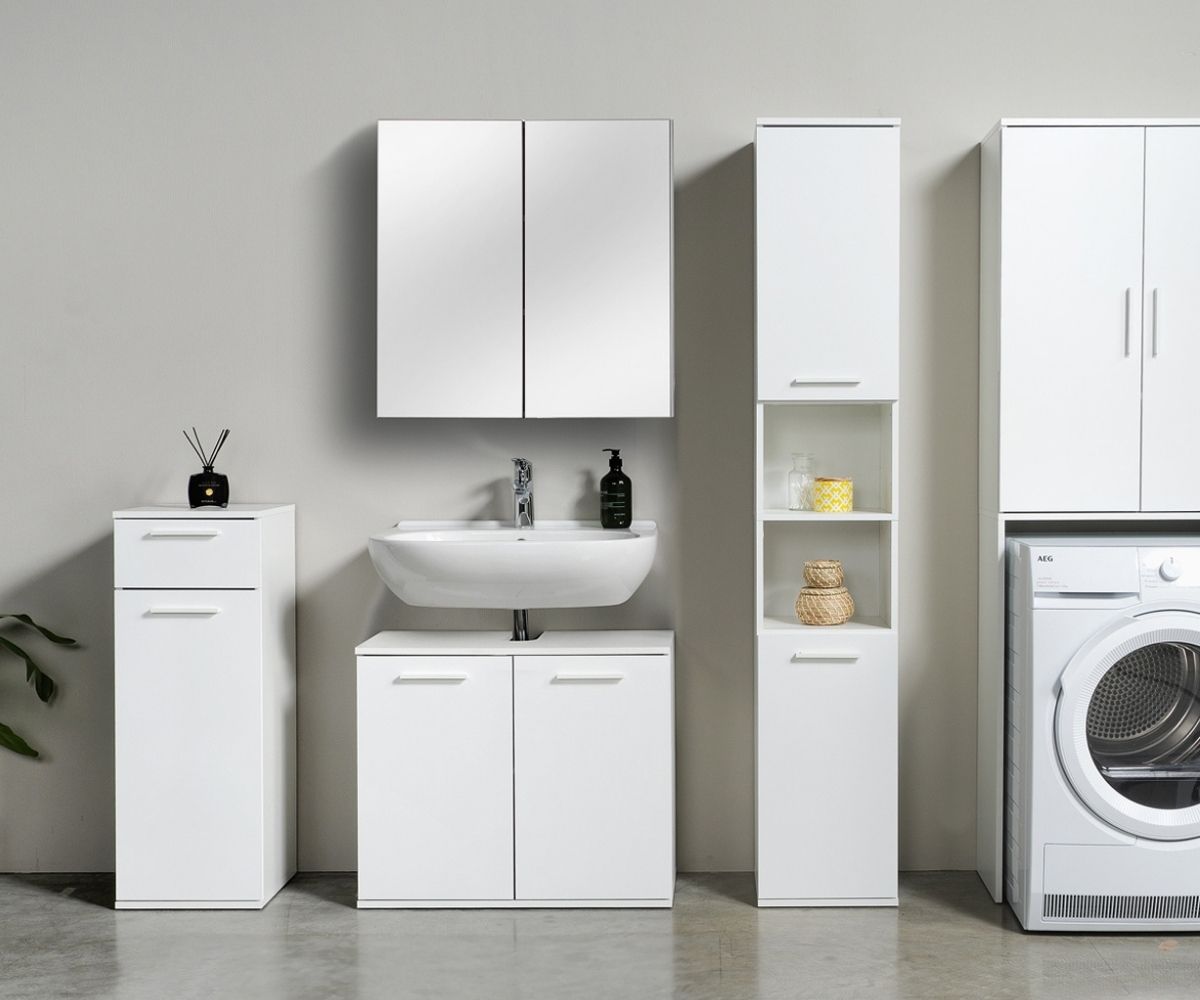 Badmöbel Badschränke in weiß Badezimmer 
