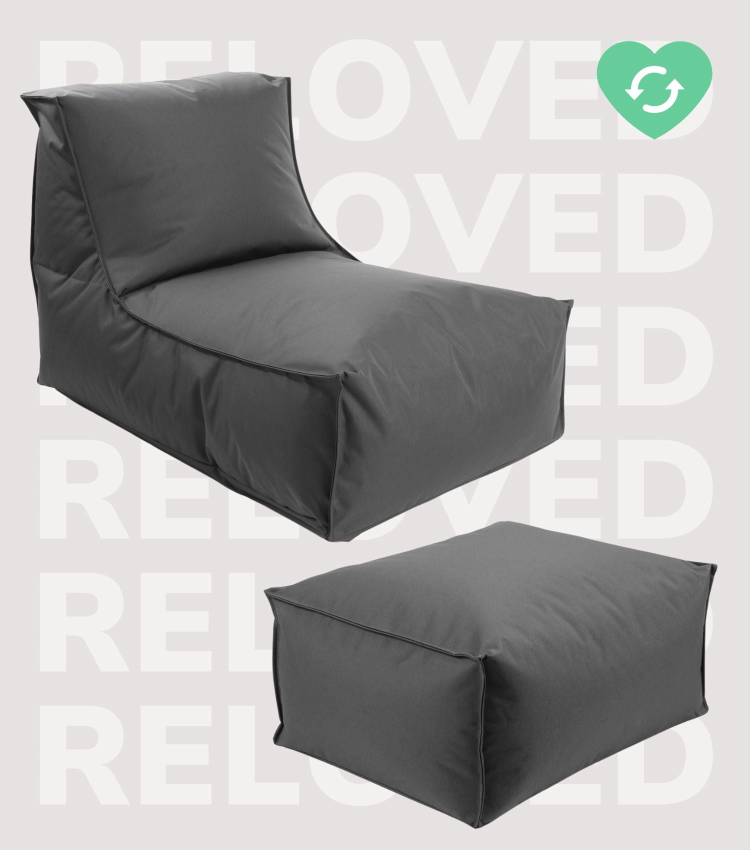 Sitzsack Bodenkissen Relaxliege Bean Bag Liege Sitzbag Sitzkissen#sku_BB2.2out-007anthrazit_C