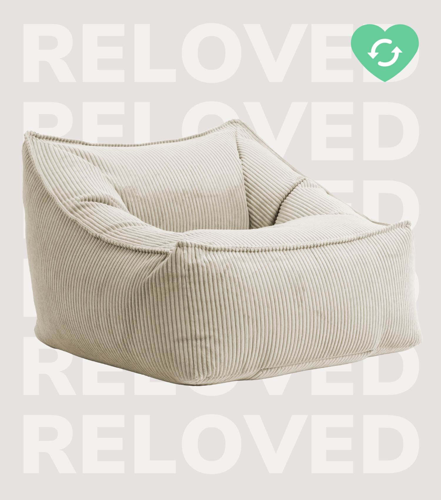 Sitzsack Bodenkissen Relaxliege Bean Bag Liege Sitzbag Sitzkissen#sku_BB8.1Poso-080nat_C