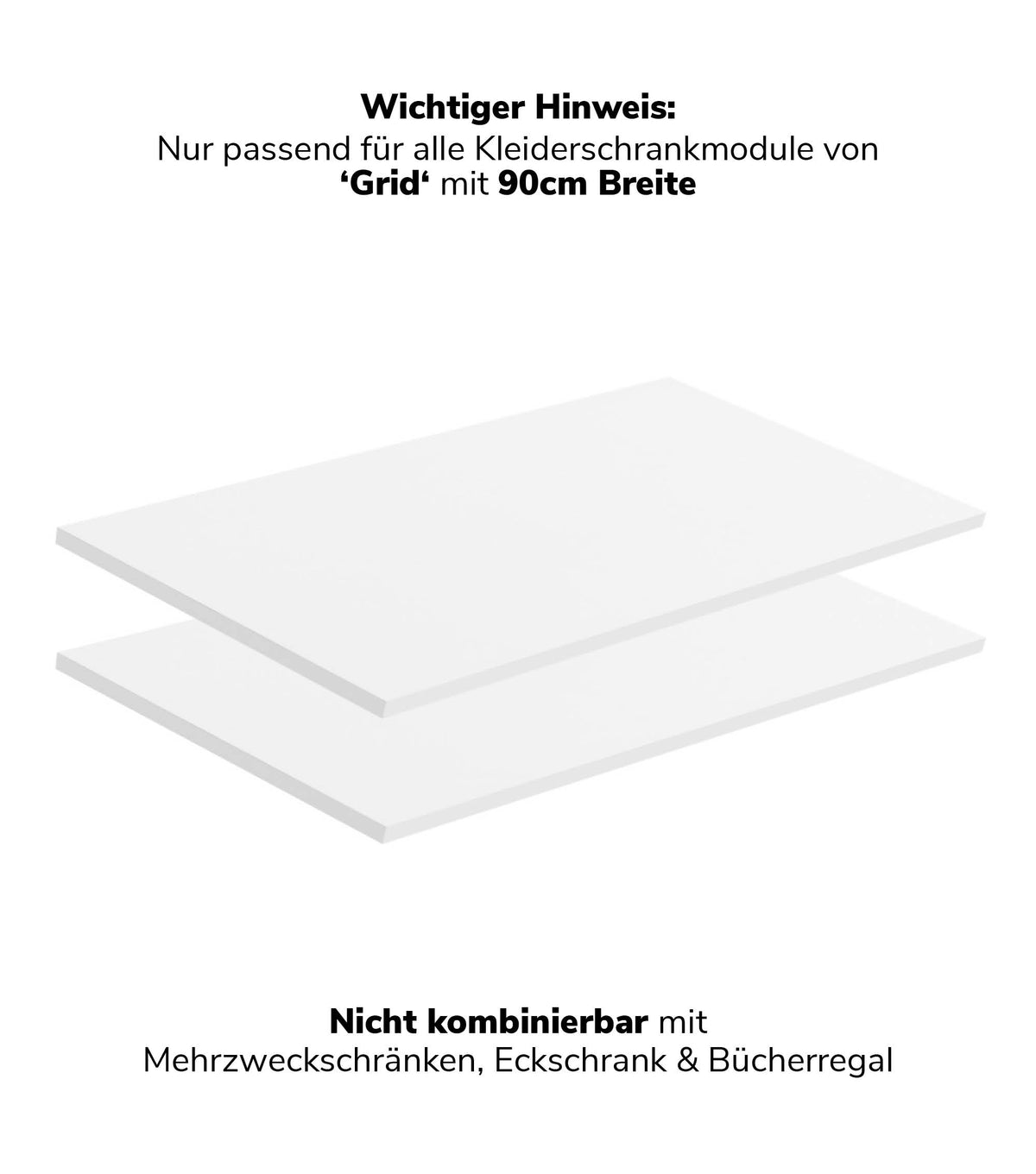 Kledingkast-legplanken 'Die Ableger ' voor 90cm breedte