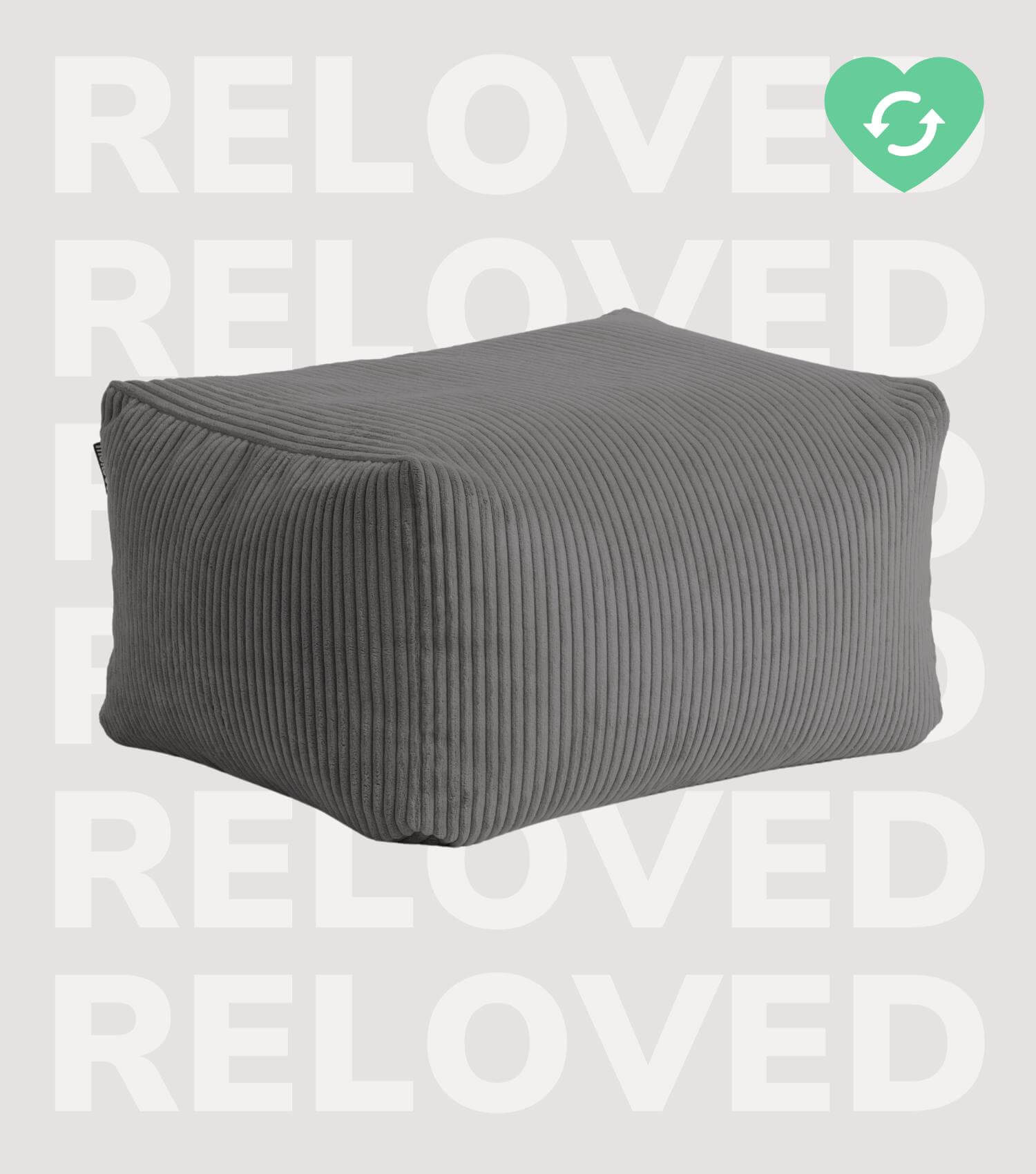 Indoor Pouf Hocker Sitzkissen Bodenkissen 'Der Ruhestifter' Fußhocker eckig#sku_PF2poso-007ant_C