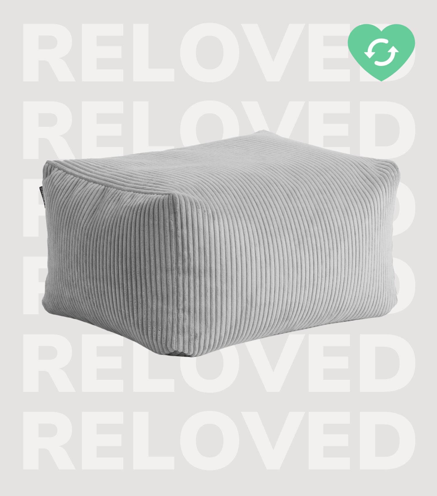 Indoor Pouf Hocker Sitzkissen Bodenkissen 'Der Ruhestifter' Fußhocker eckig#sku_PF2poso-003gra_C