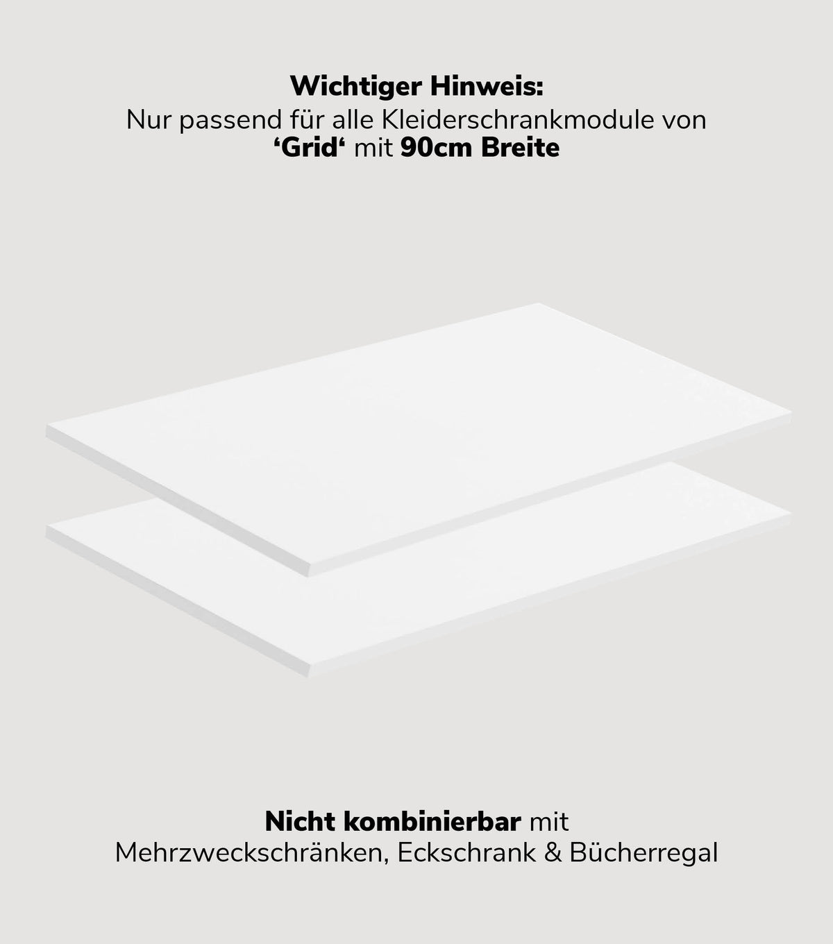 Kledingkast-legplanken 'Die Ableger ' voor 90cm breedte
