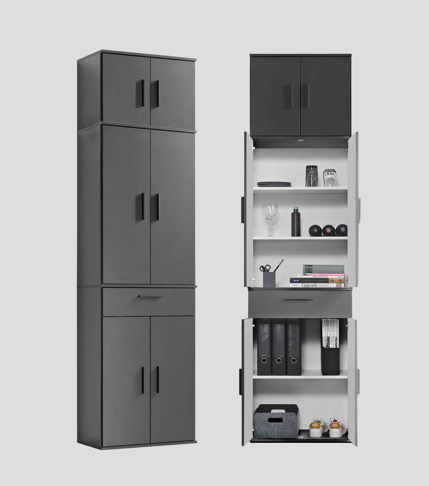 Mehrzweckschrank Hochschrank Schuhschrank Allzweckschrank Flurschrank