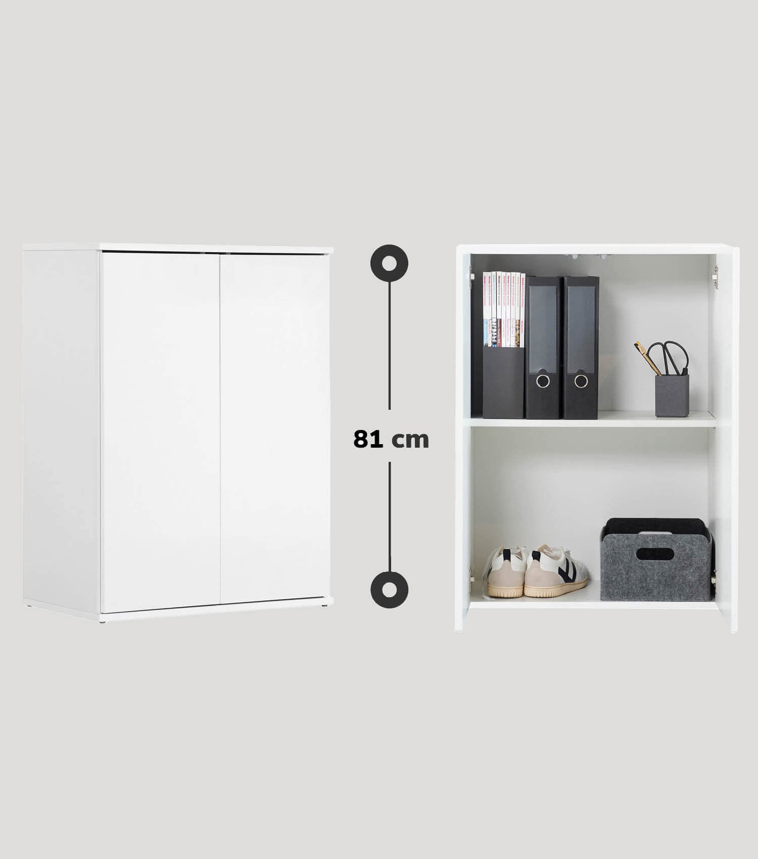 mokebo® 'Der Kurze' Mehrzweckschrank Aktenschrank Made in DE #sku_MS1.1w-solo