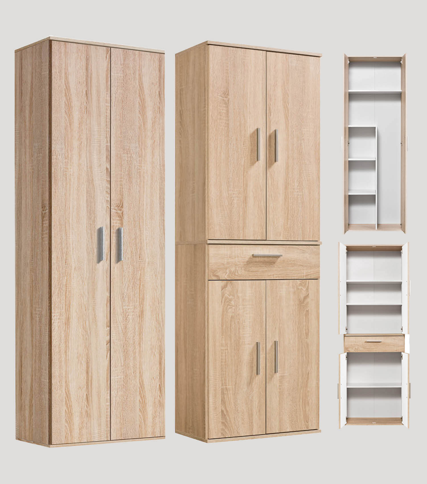 Mehrzweckschrank Set Schrankwand Büroschränke Mehrzweckschränke#sku_MS1.3bs+4.1ms-se-set