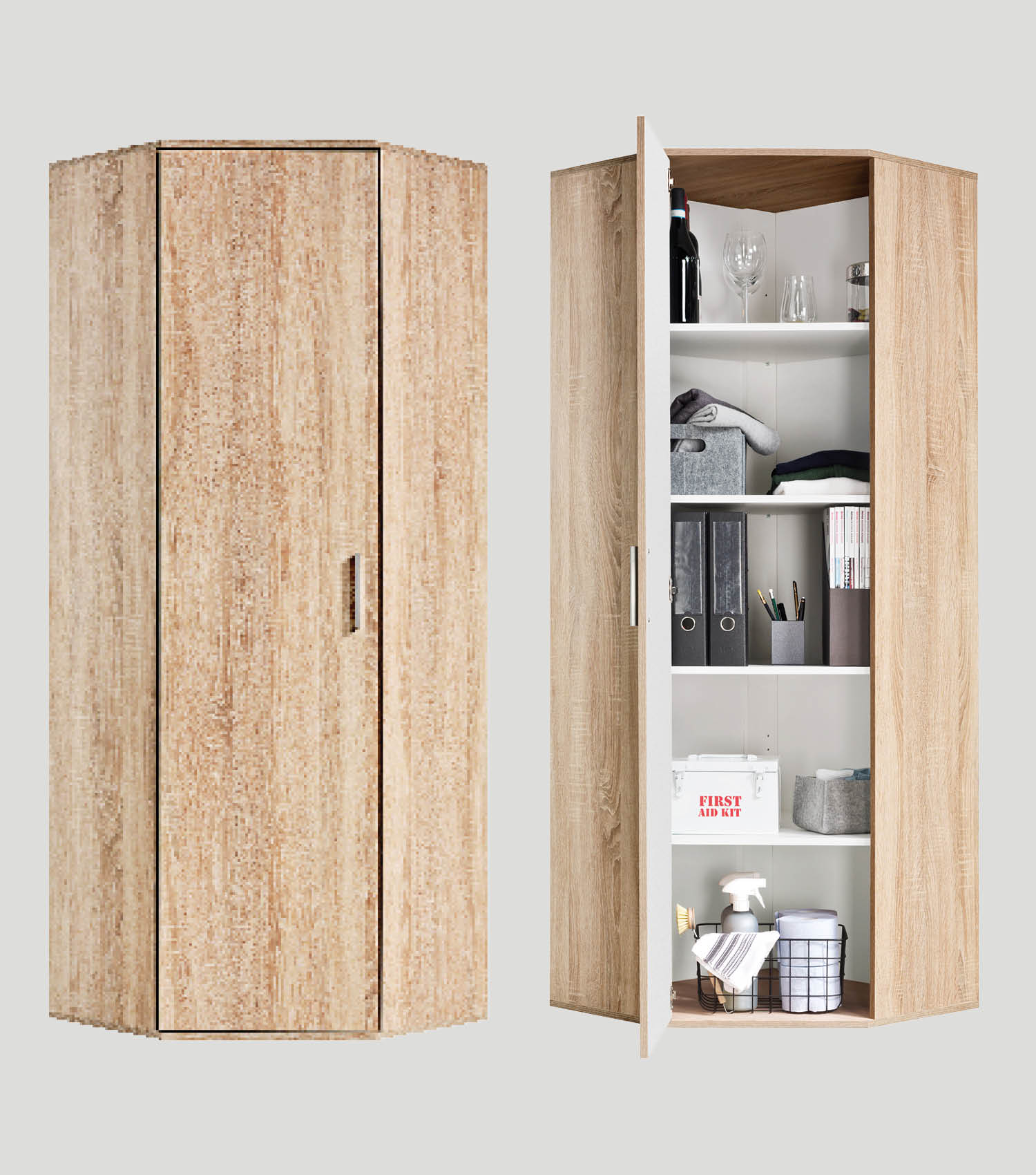 Eckschrank 'Der Lange' auch als Mehrzweckschrank oder Aktenschrank #sku_MS5.1se
