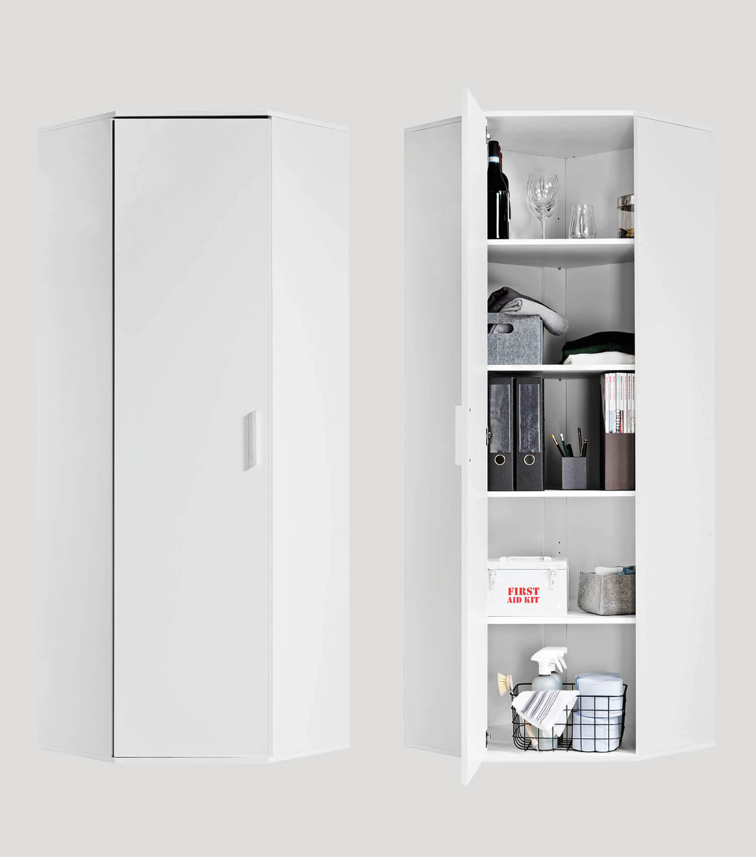 Eckschrank 'Der Lange' auch als Mehrzweckschrank oder Aktenschrank #sku_MS5.1w