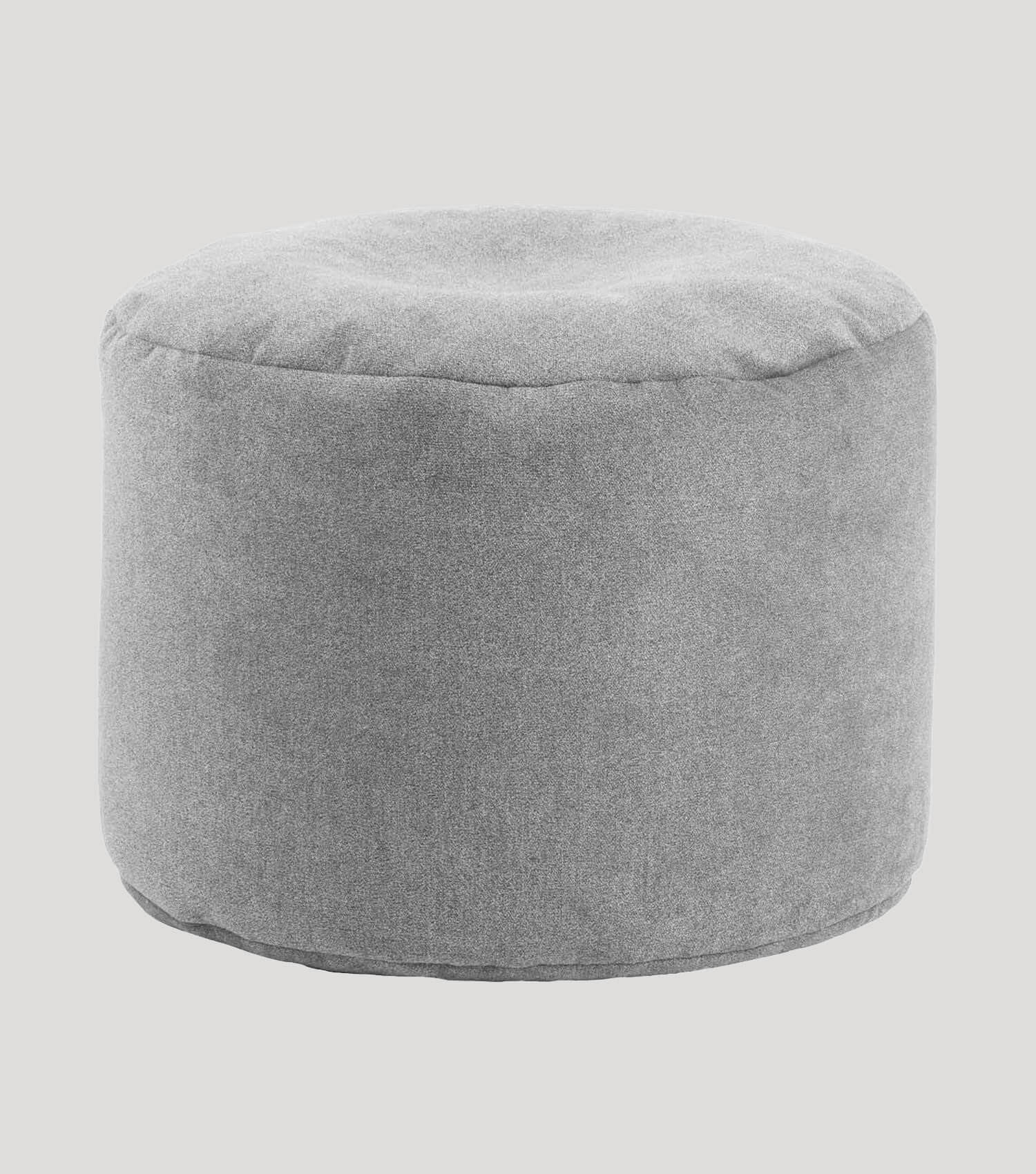Indoor Pouf Hocker Sitzkissen Bodenkissen 'Der Ruhepouf' Fußhocker rund#sku_PF1ind-Alfa003grau#sku_PF1mini-Alfa-003grau