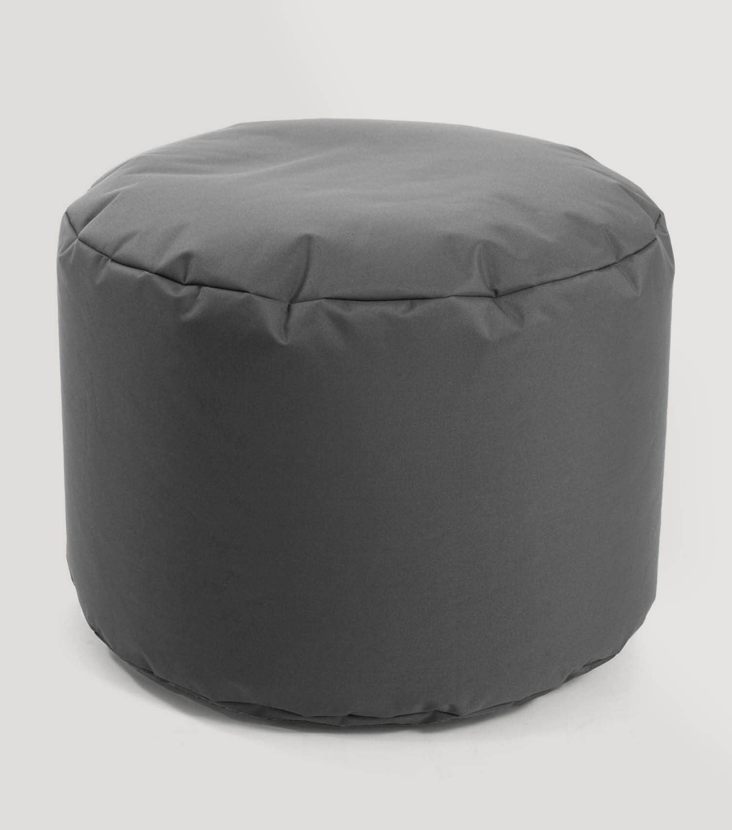 Outdoor Pouf Hocker Sitzkissen Bodenkissen 'Der Ruhepouf' Fußhocker rund#sku_PF1out-007anthrazit