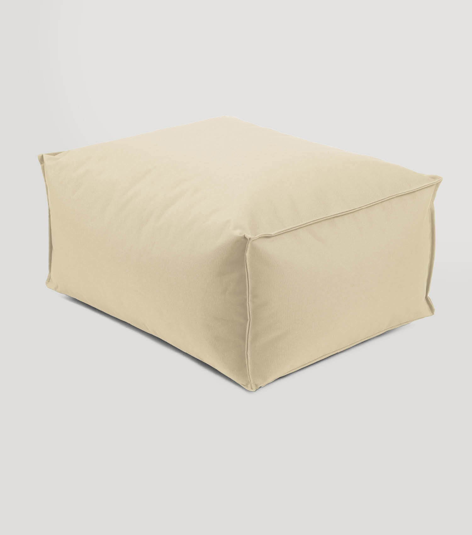 Outdoor Pouf Hocker Sitzkissen Bodenkissen 'Der Ruhepouf' Fußhocker eckig#sku_PF2out-071beige