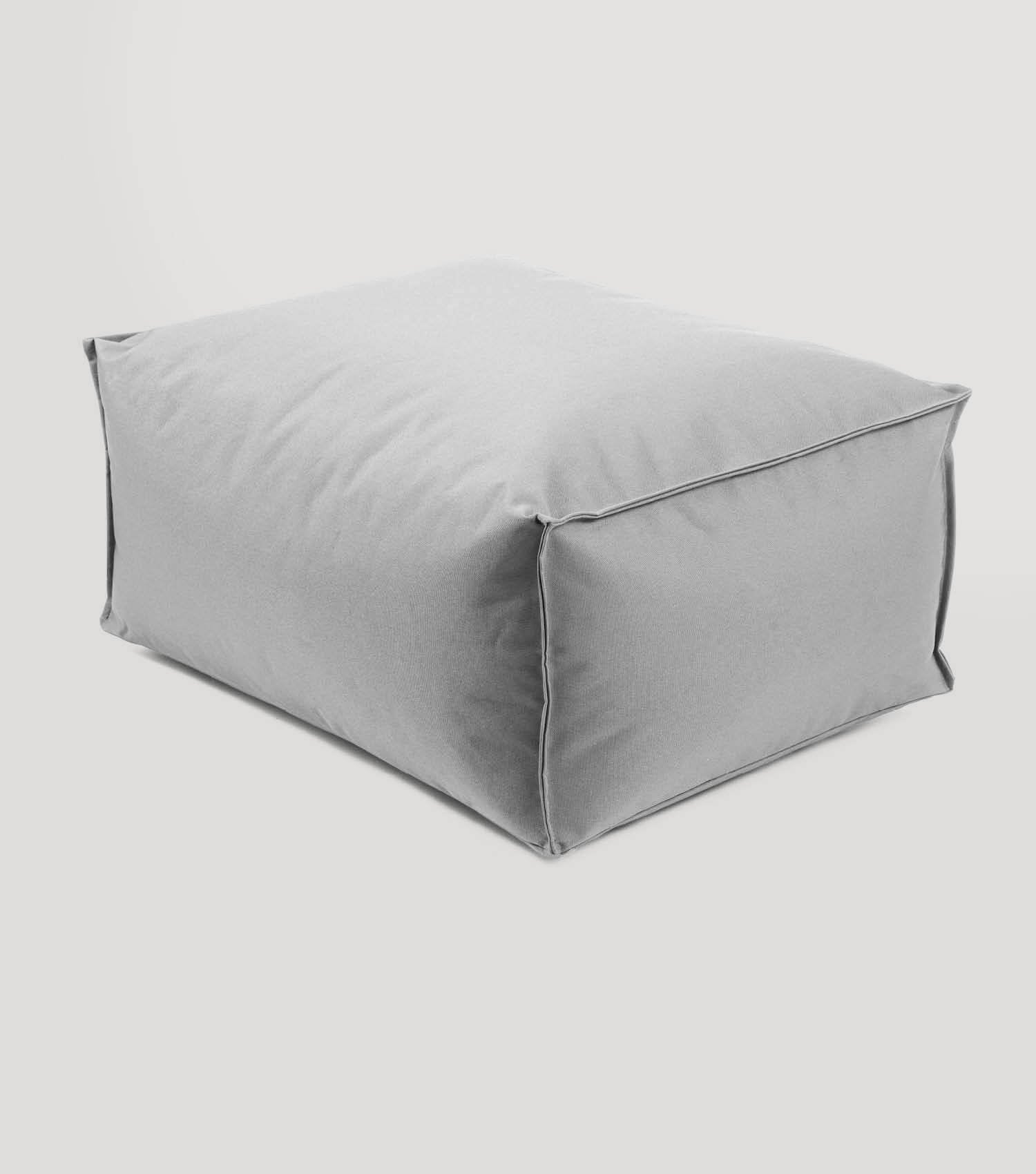 Outdoor Pouf Hocker Sitzkissen Bodenkissen 'Der Ruhepouf' Fußhocker eckig#sku_PF2out-003grau