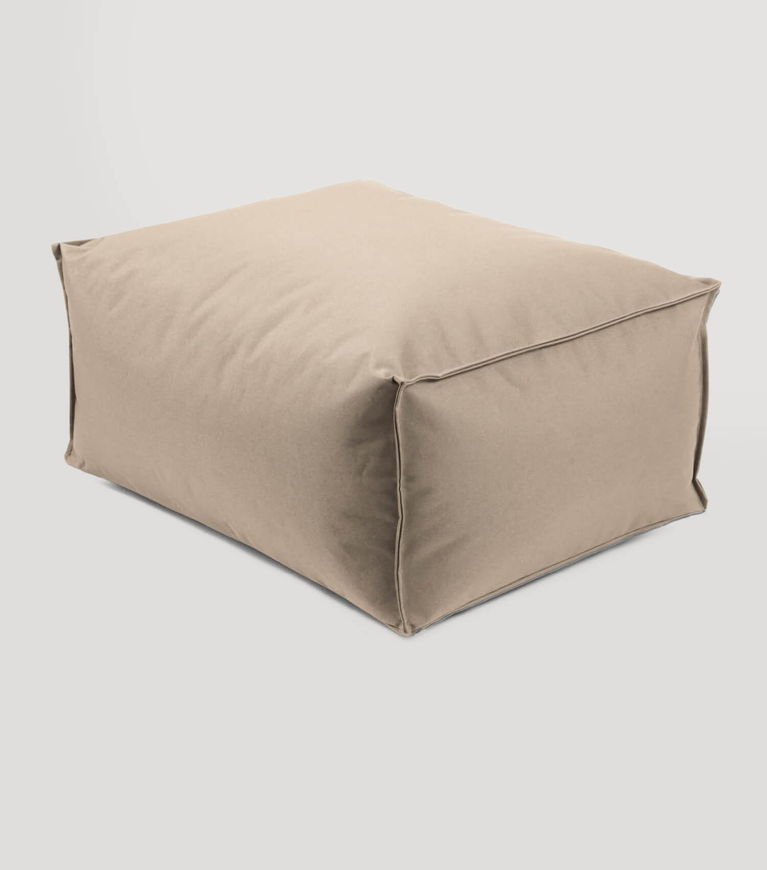 Outdoor Pouf Hocker Sitzkissen Bodenkissen 'Der Ruhepouf' Fußhocker eckig#sku_PF2scuba-065khaki