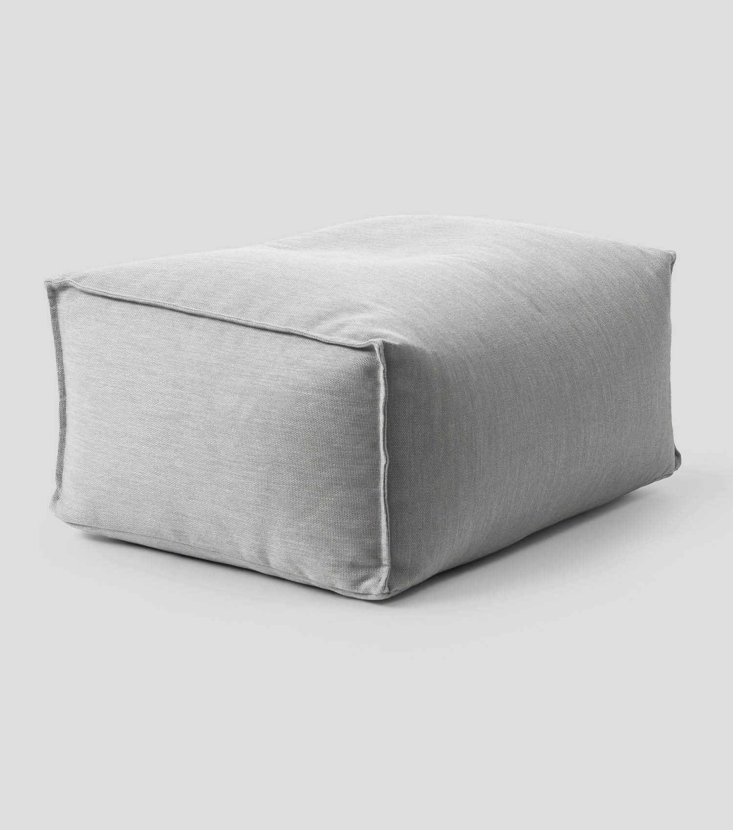 Outdoor Pouf Hocker Sitzkissen Bodenkissen 'Der Ruhepouf' Fußhocker eckig#sku_PF2Talea-003lgra