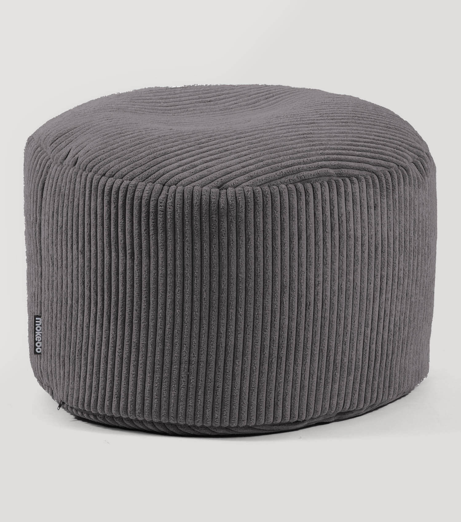 mokebo® 'Der faule Lenz' Indoor Pouf aus Cord runder Hocker 50x30cm#sku_PF4ind-Poso-007ant#sku_PF4mini-Poso-007ant