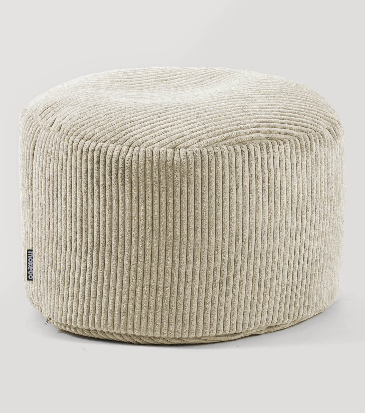 mokebo® 'Der faule Lenz' Indoor Pouf aus Cord runder Hocker 50x30cm#sku_PF4mini-Poso-080nat#sku_PF4ind-Poso-080nat