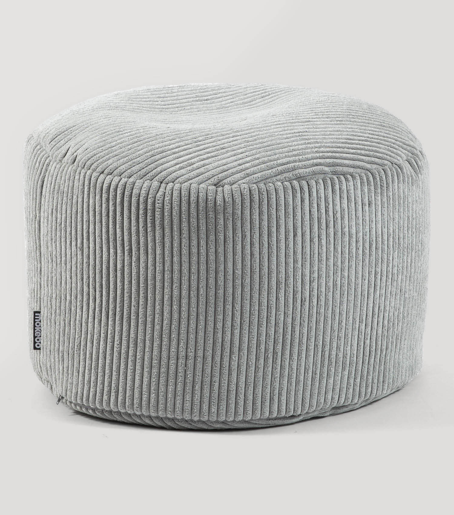 mokebo® 'Der faule Lenz' Indoor Pouf aus Cord runder Hocker 50x30cm#sku_PF4ind-Poso-003grau#sku_PF4mini-Poso-003grau