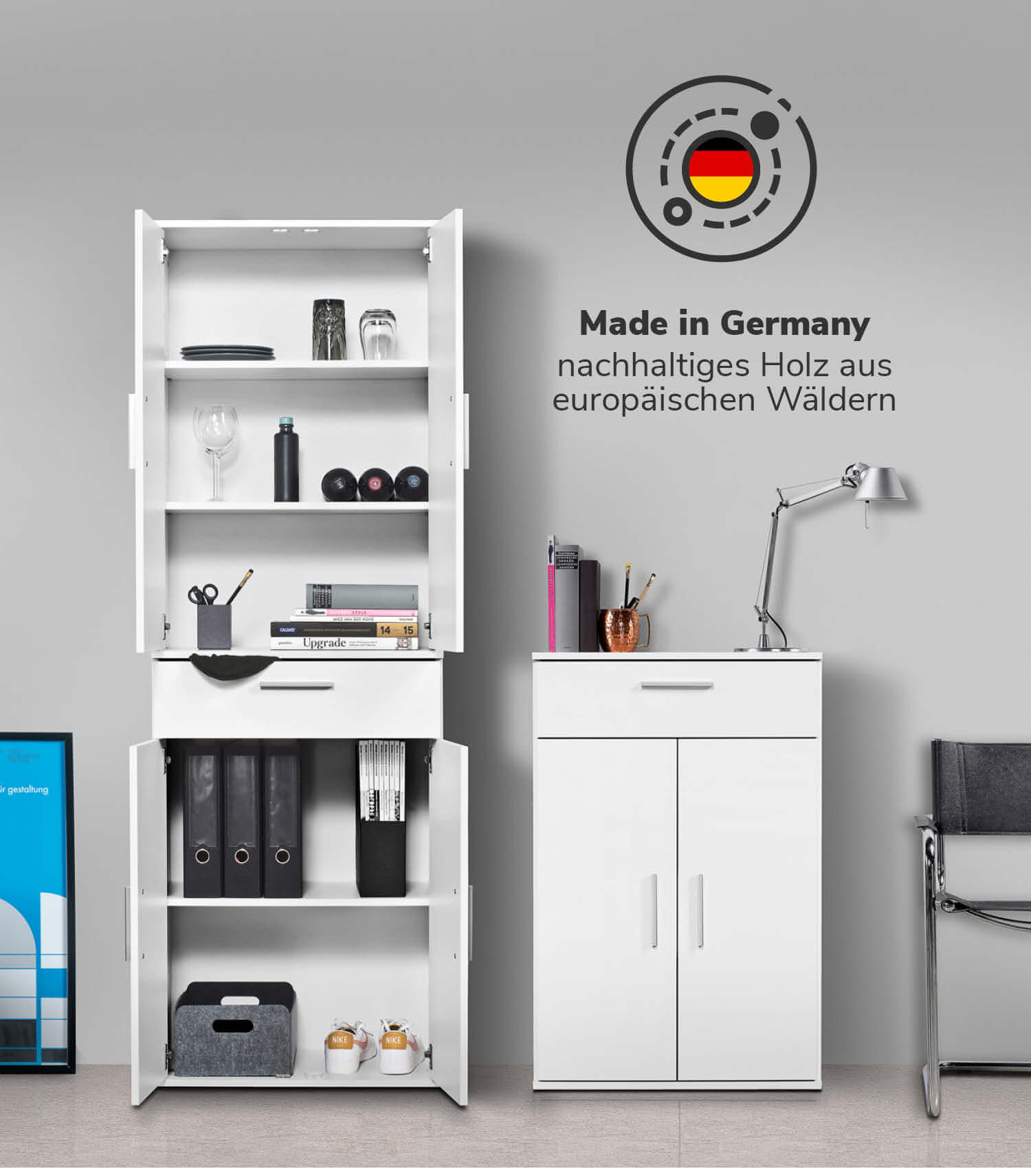 Mehrzweckschrank Set Schrankwand Büroschränke Mehrzweckschränke