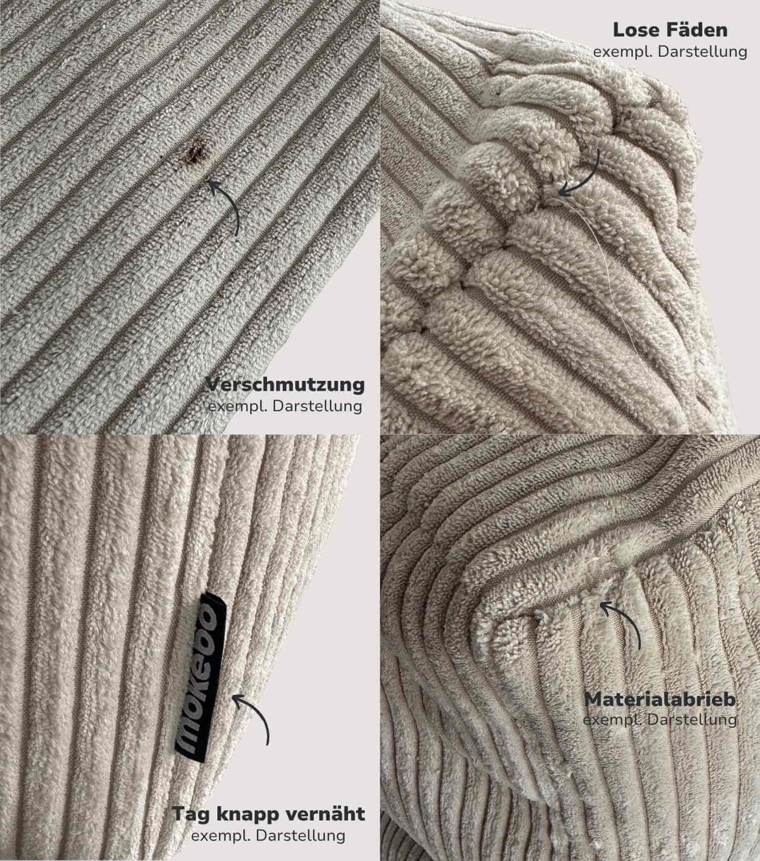 Pouf Hocker Sitzhocker Fußhocker Beistelltisch Sitzpouf Puff Sitzwürfel