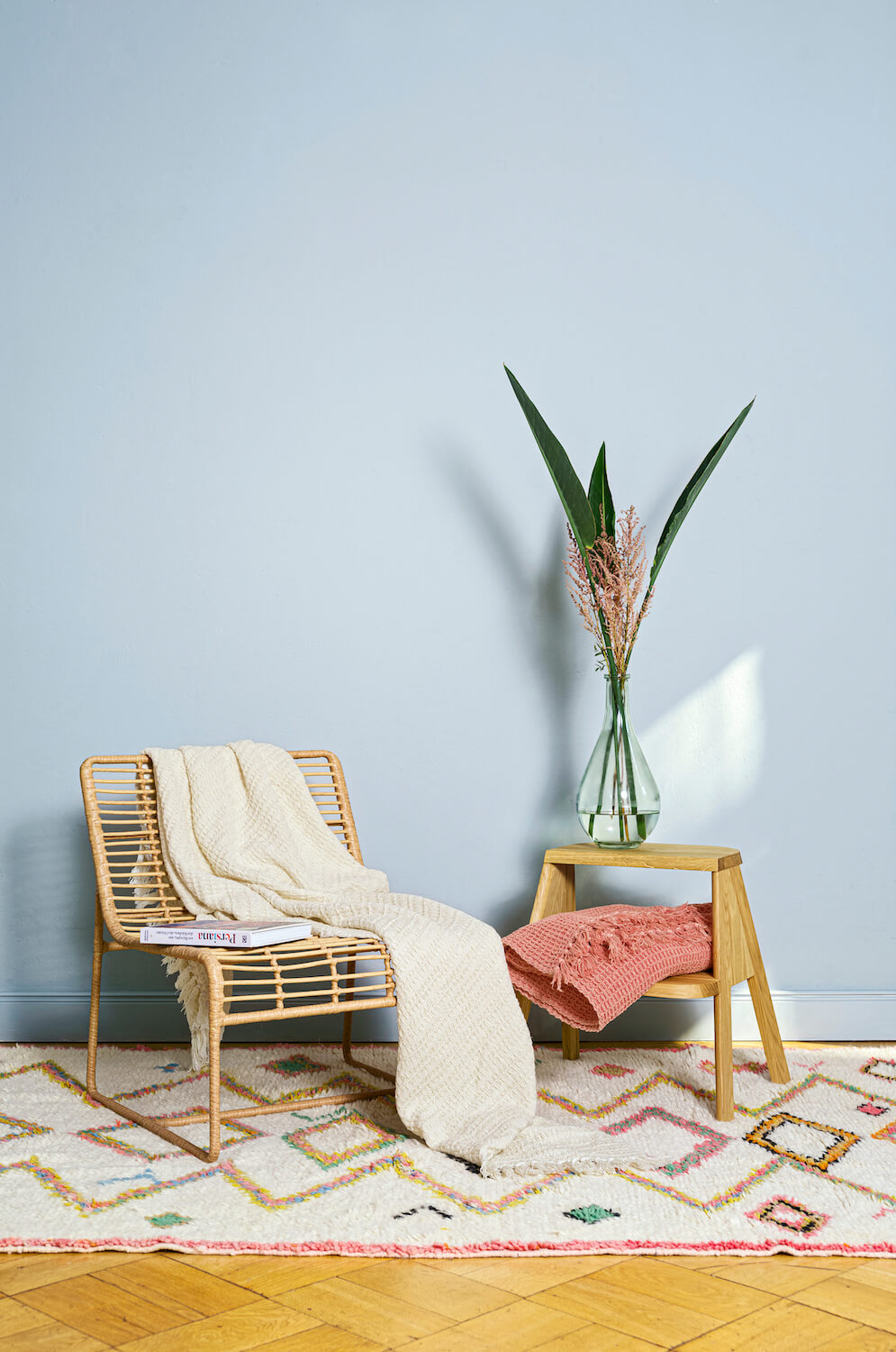 Decke ‘Die Hyggelige’ im Waffelpique Strickdecke & Tagesdecke 