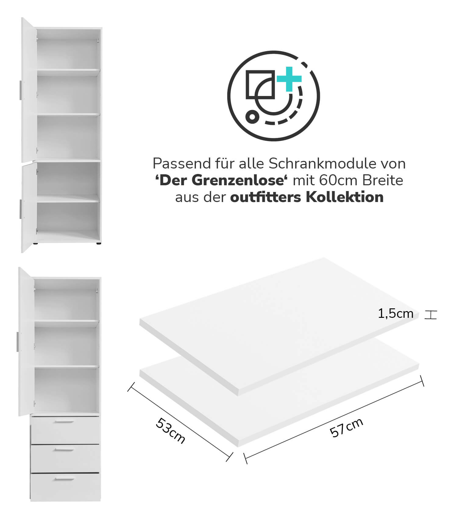 Einlegeböden Kleiderschrank Garderobenschrank Regalbretter Schrank 